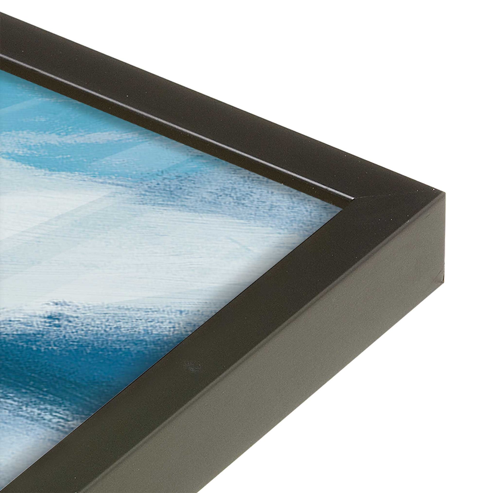 [Color:Satin Black], Picture of art in a Satin Black frame at an angle