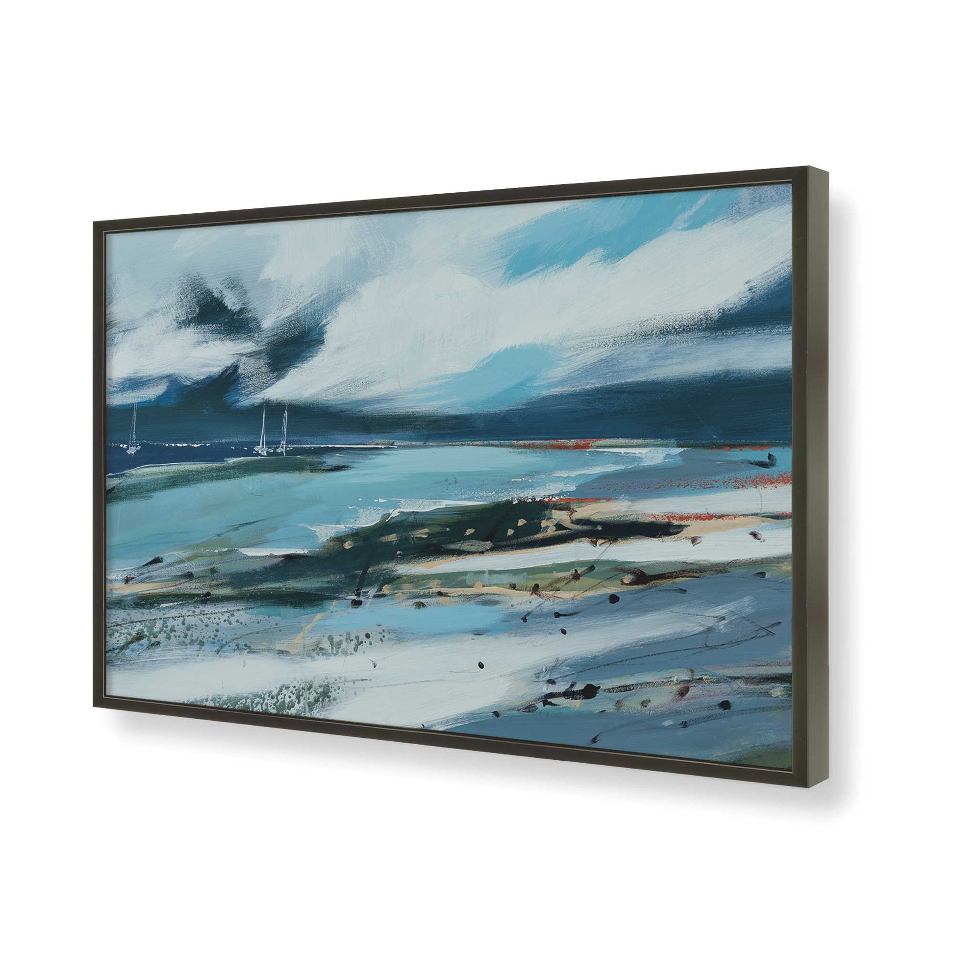 [Color:Satin Black], Picture of art in a Satin Black frame of the corner