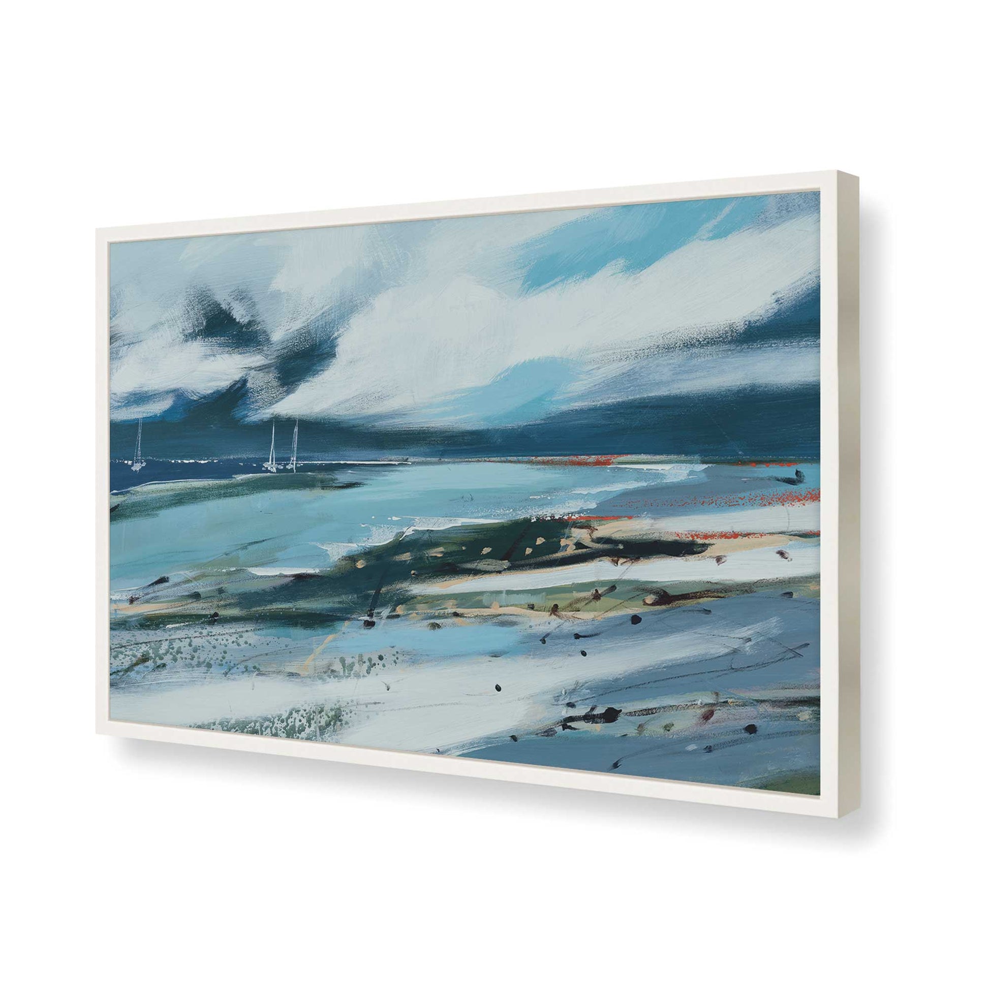 [Color:Opaque White], Picture of art in a Opaque White frame of the corner