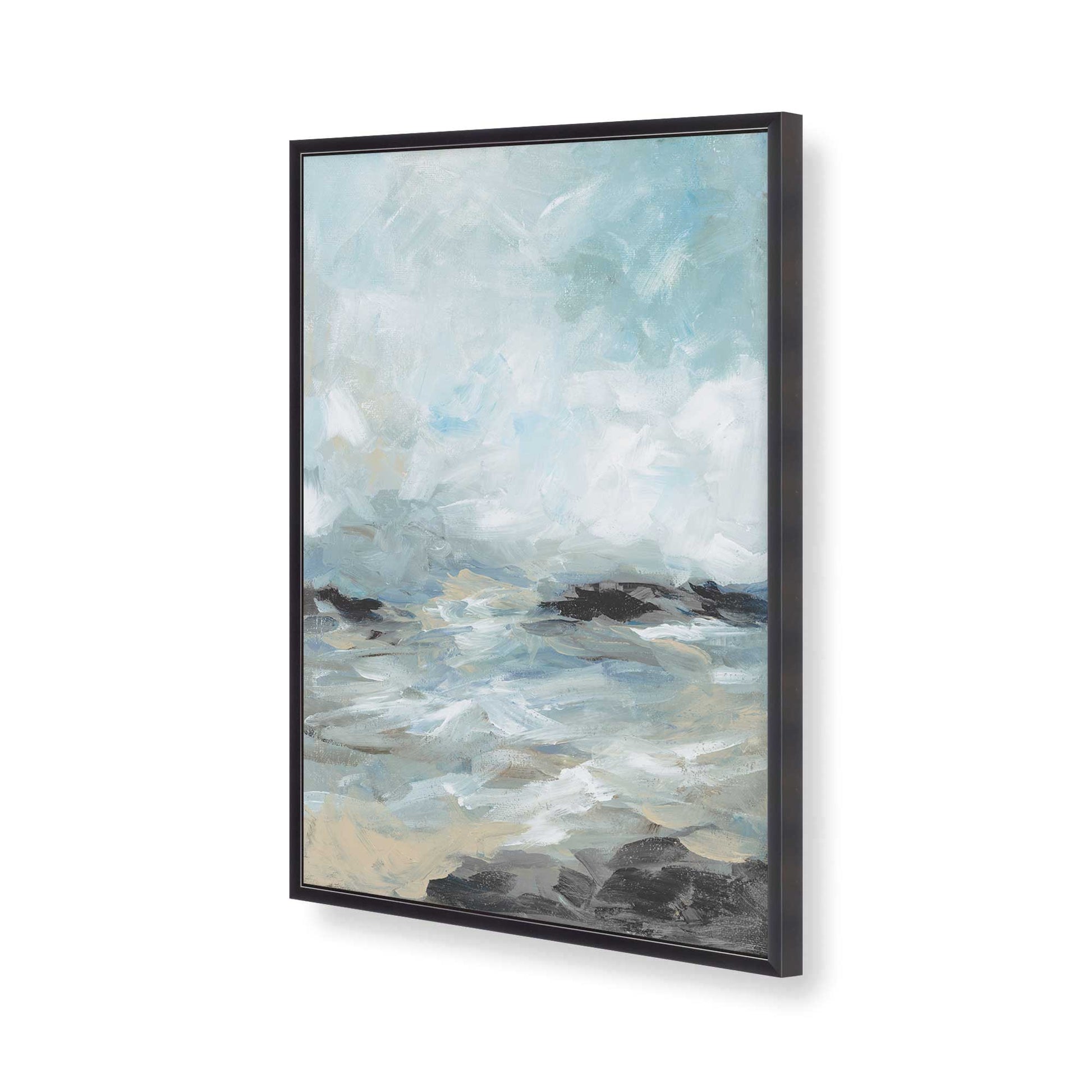 [Color:Weathered Zinc], Picture of art in a Weathered Zinc frame of the corner