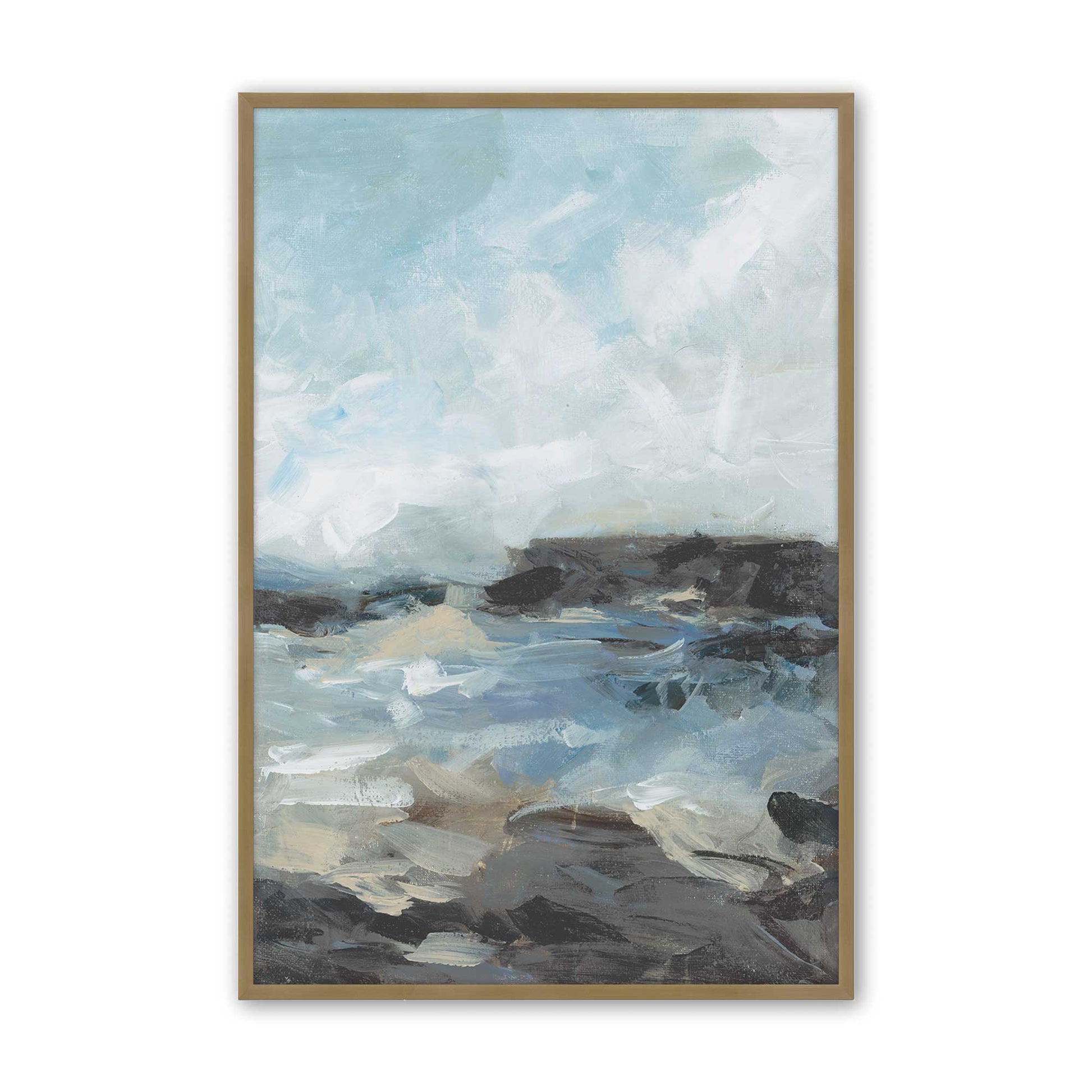 [Color:Brushed Gold], Picture of art in a Brushed Gold frame