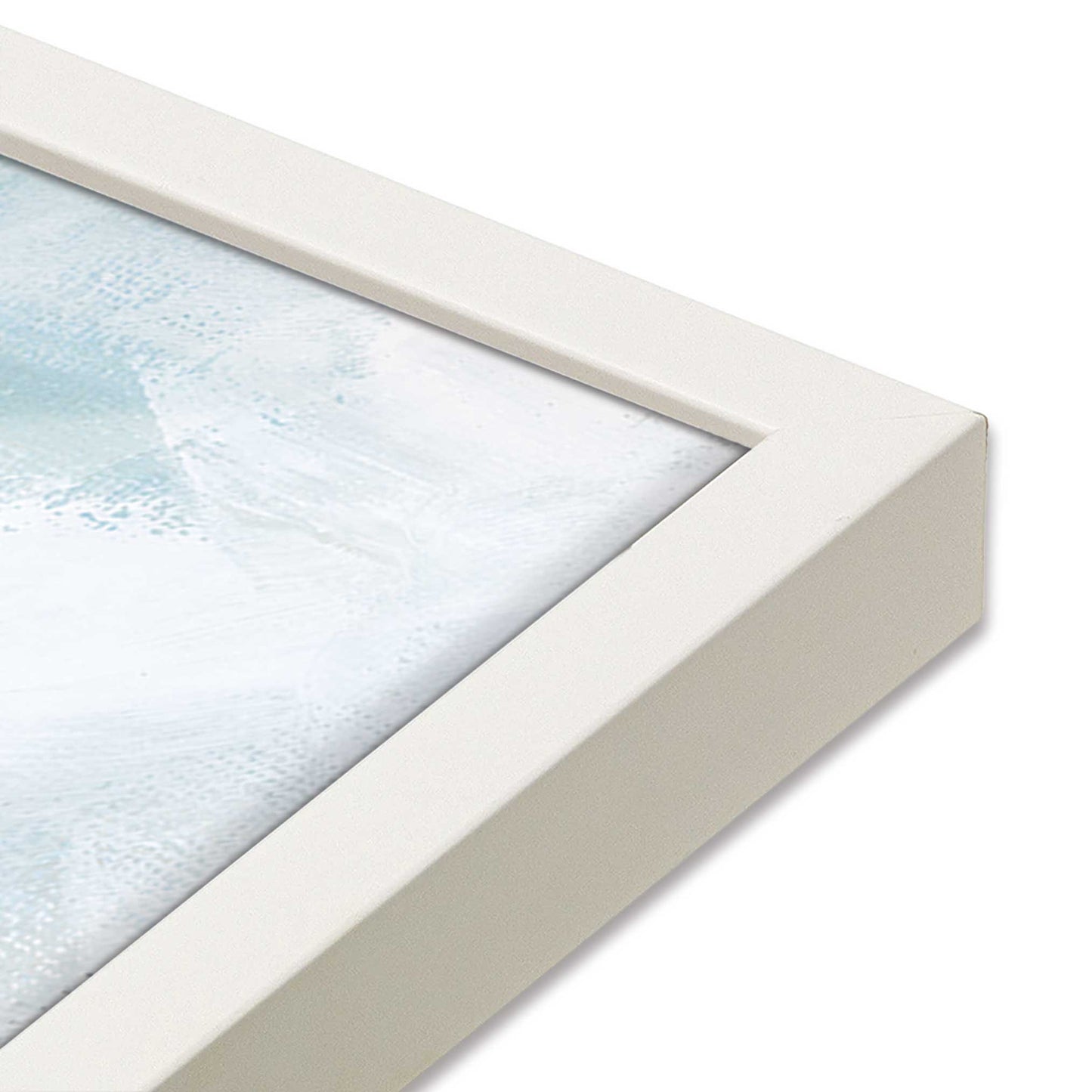 [Color:Opaque White], Picture of art in a Opaque White frame at an angle
