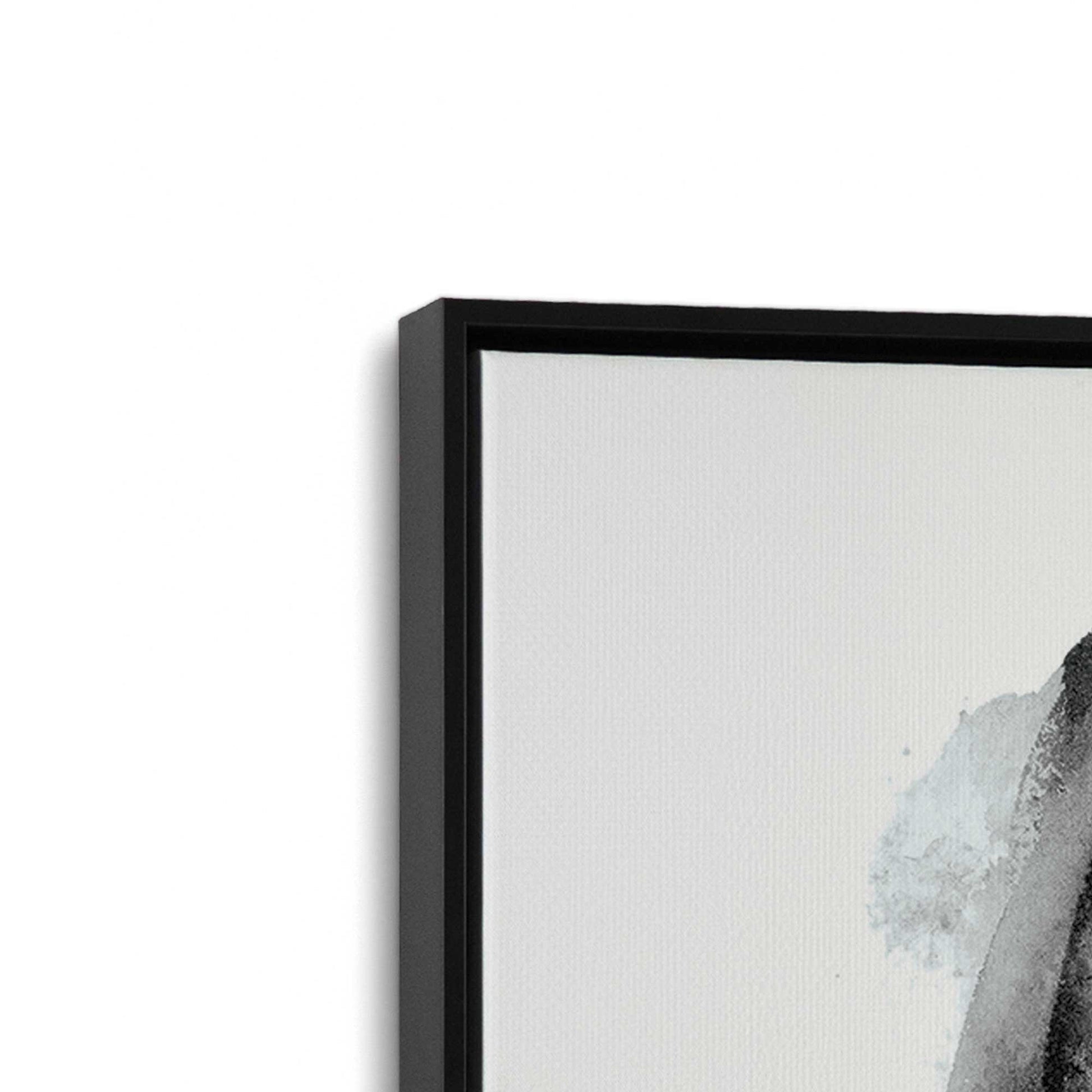 [Color:Satin Black], Picture of art in a Satin Black frame at an angle