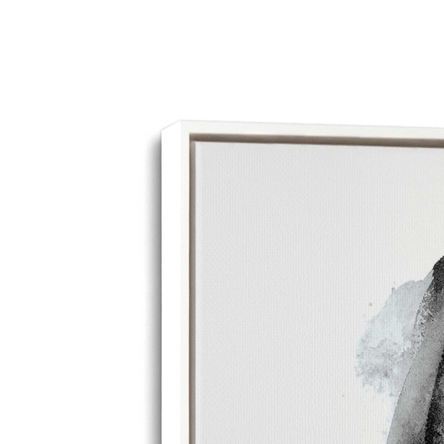 [Color:Opaque White], Picture of art in a White frame at an angle