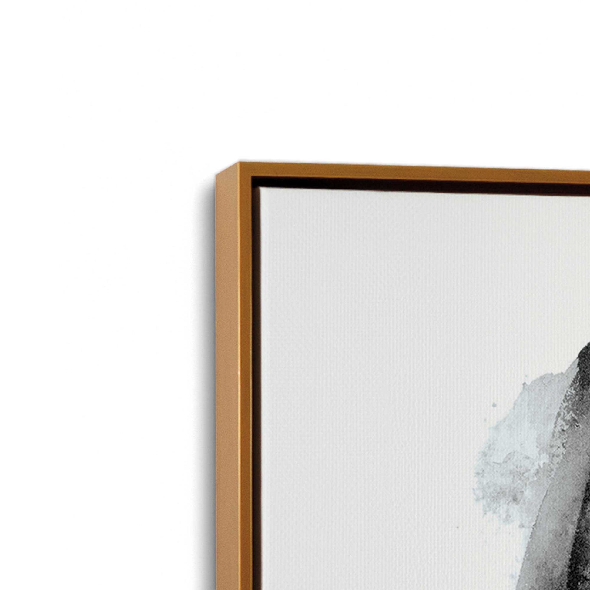 [Color:Polished Gold], Picture of art in a Polished Gold frame at an angle