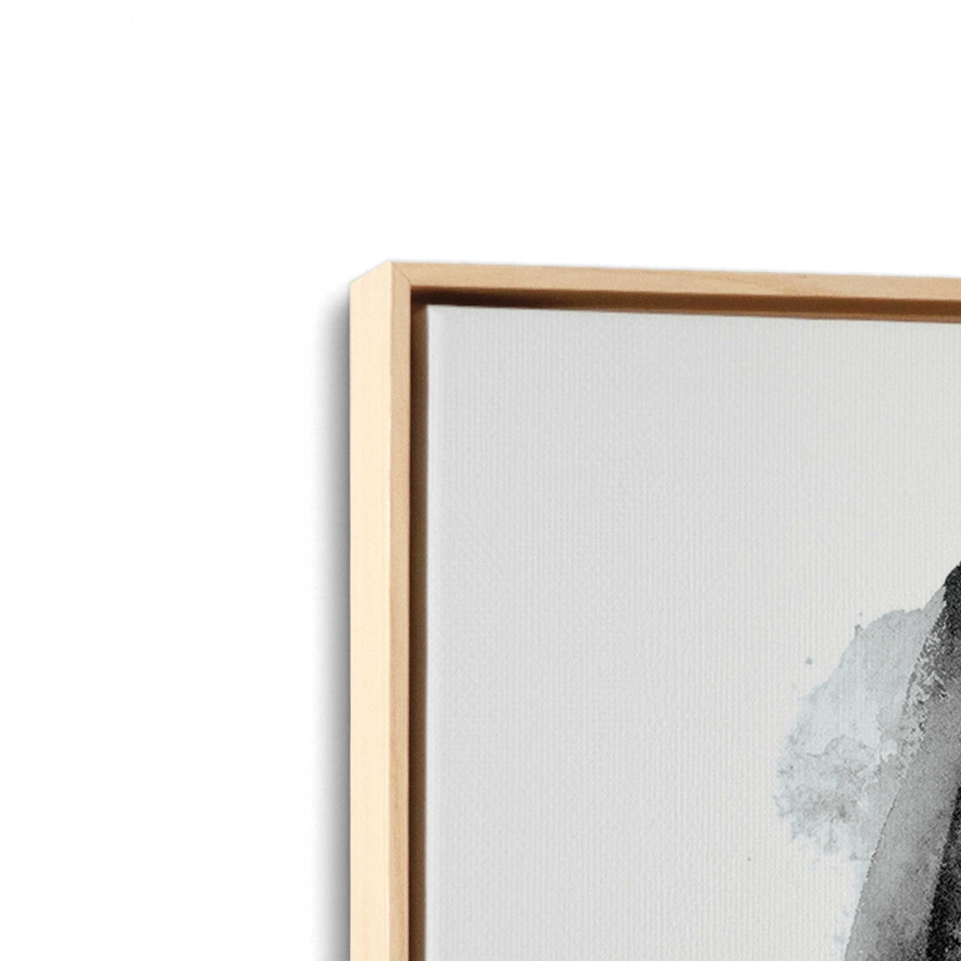 [Color:American Maple], Picture of art in a American Maple frame at an angle