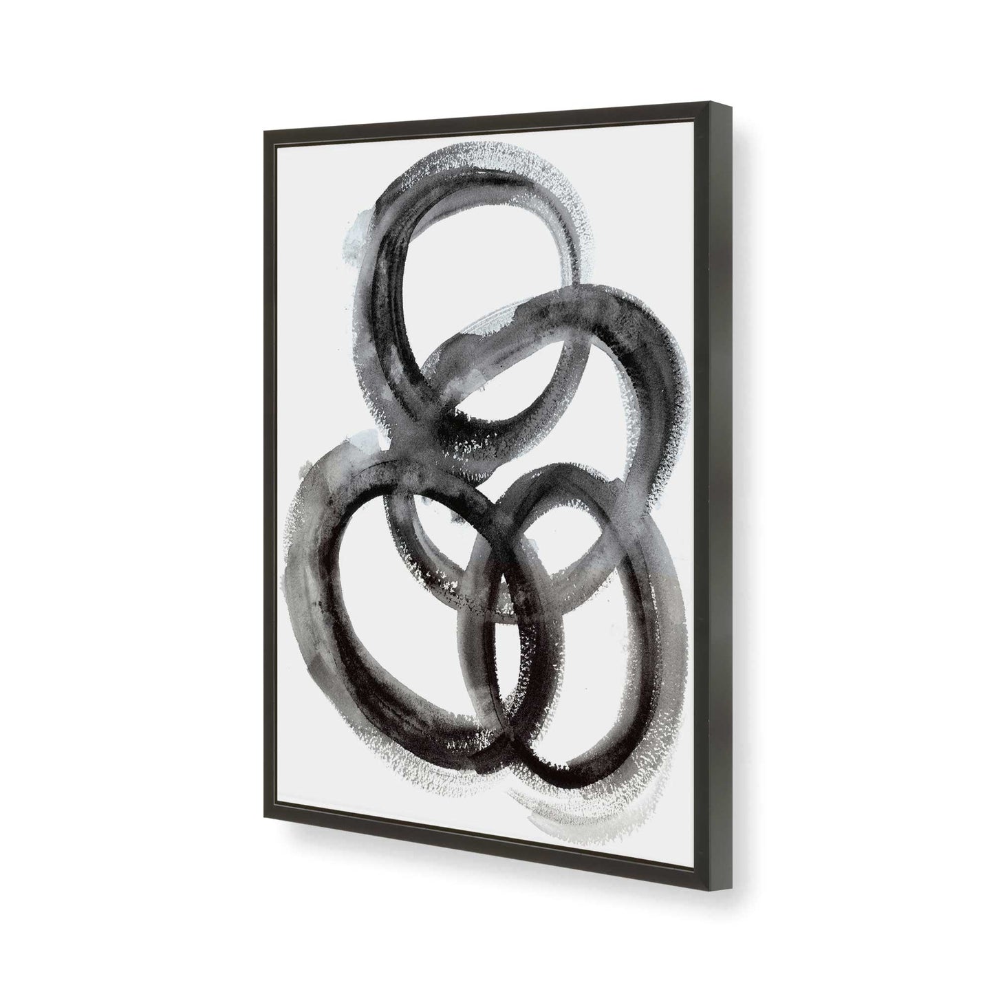 [Color:Satin Black], Picture of art in a Satin Black frame of the corner