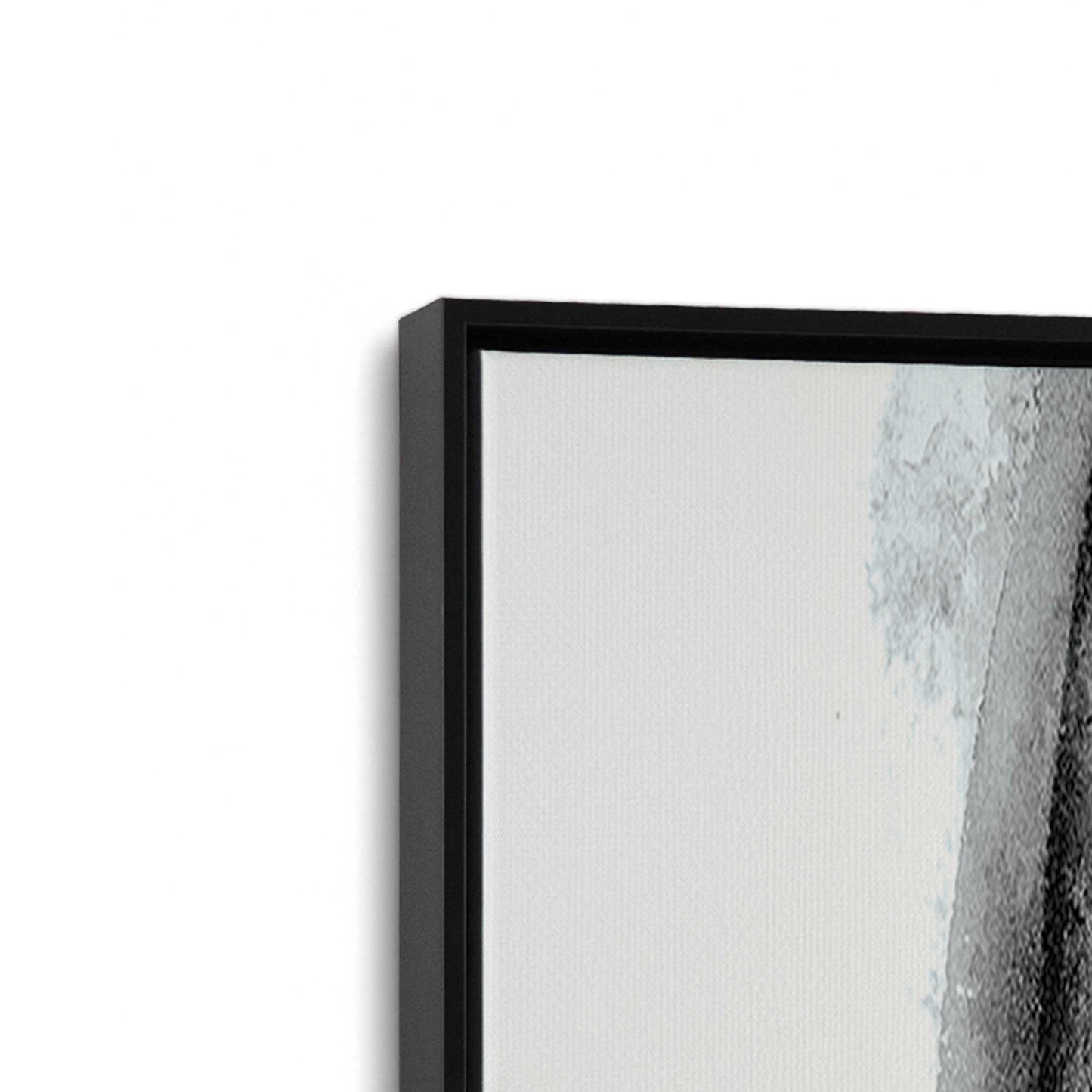 [Color:Satin Black], Picture of art in a Satin Black frame at an angle
