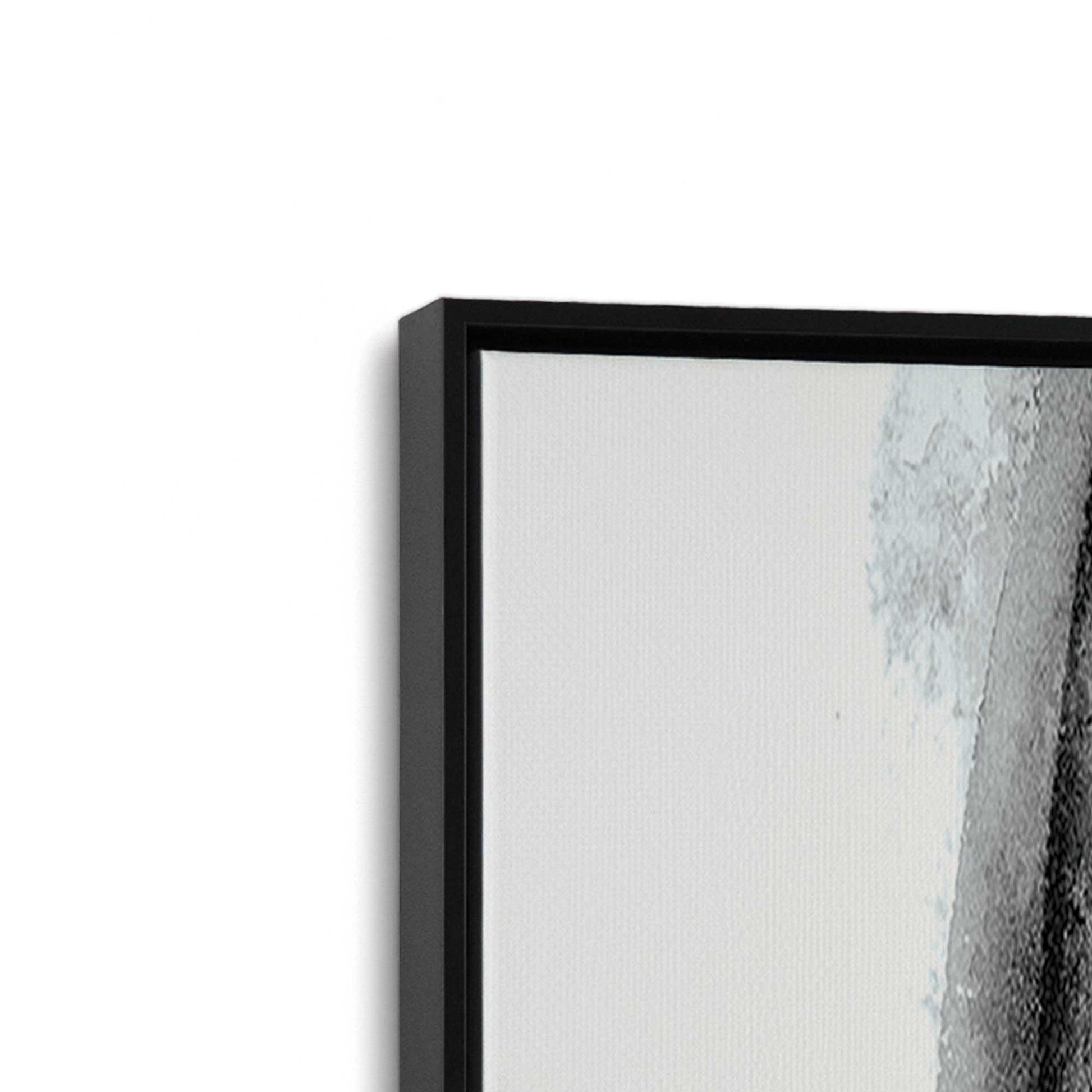 [Color:Satin Black], Picture of art in a Satin Black frame at an angle