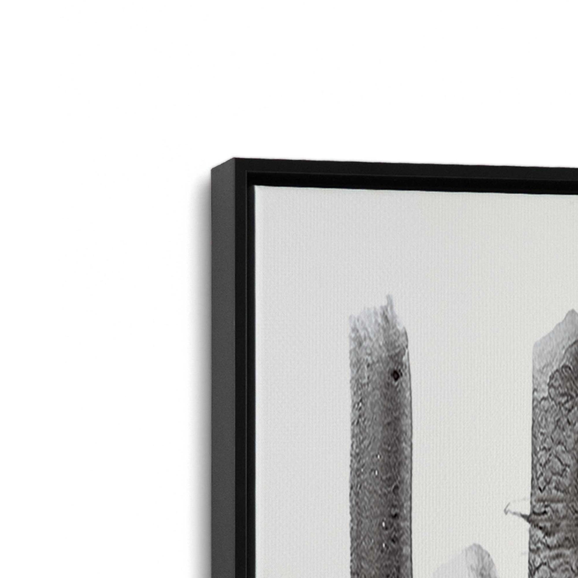 [Color:Satin Black], Picture of art in a Satin Black frame at an angle