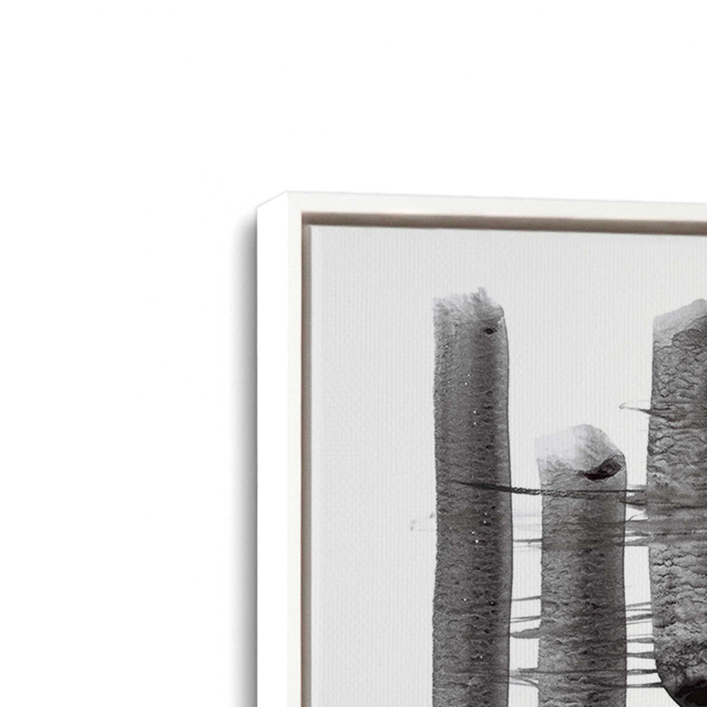 [Color:Opaque White], Picture of art in a White frame at an angle