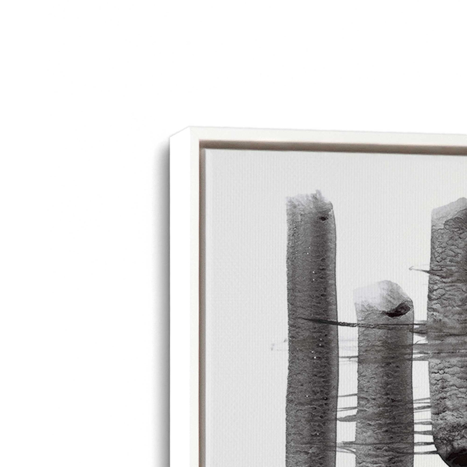 [Color:Opaque White], Picture of art in a White frame at an angle