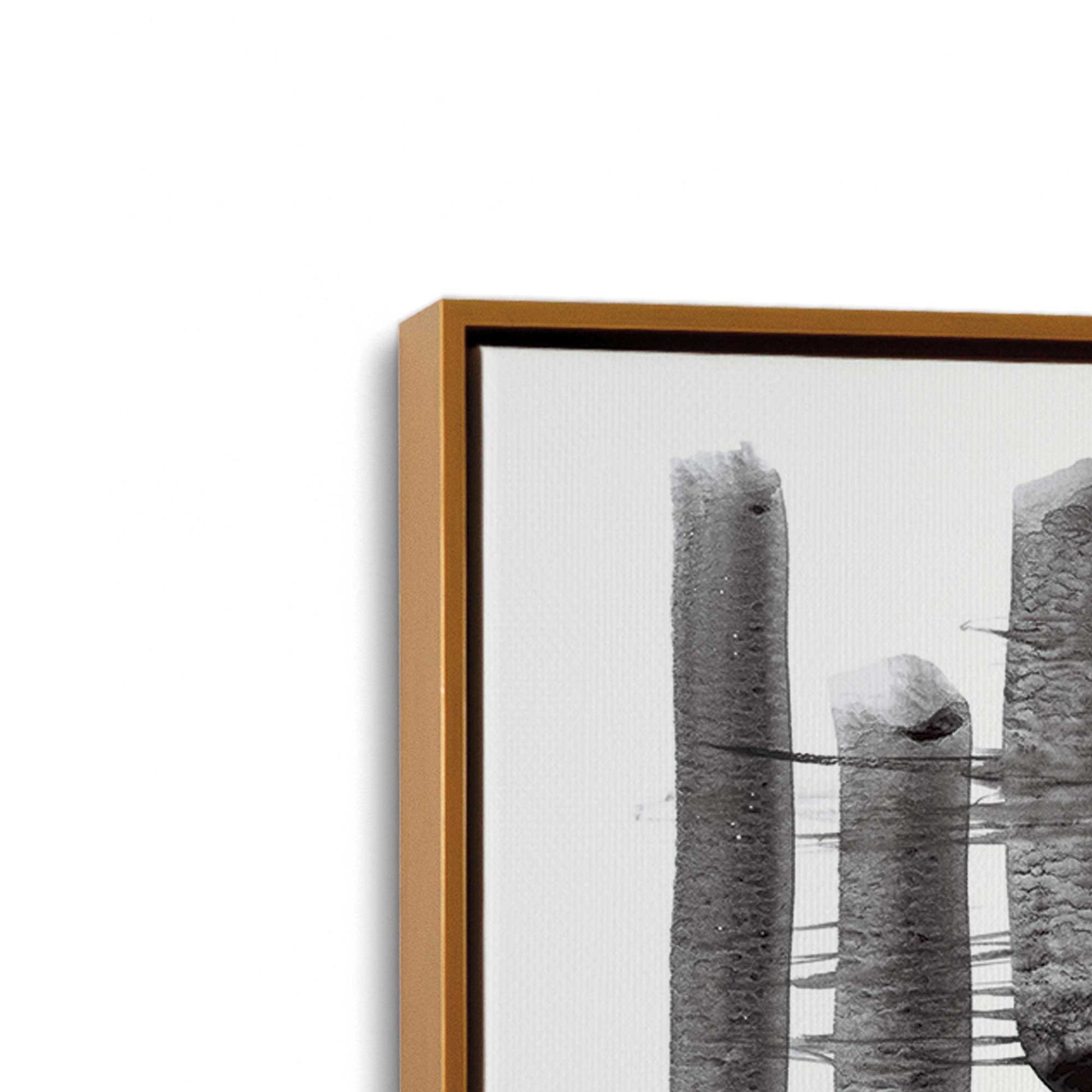 [Color:Polished Gold], Picture of art in a Polished Gold frame at an angle