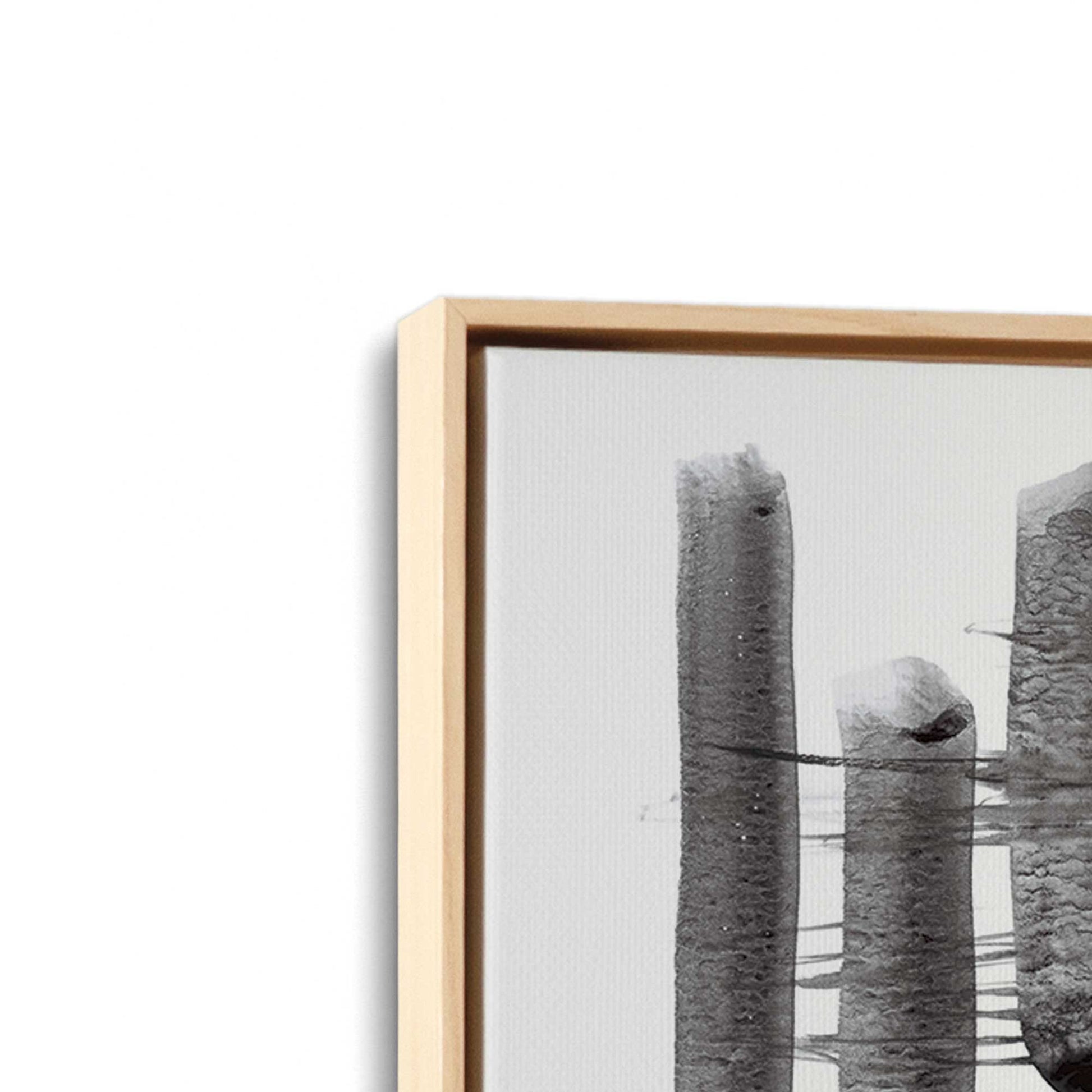 [Color:American Maple], Picture of art in a American Maple frame at an angle