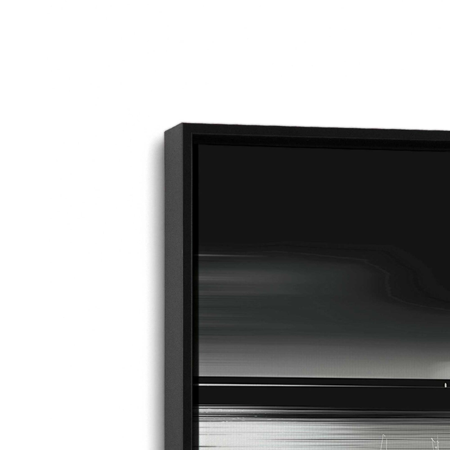 [Color:Satin Black], Picture of art in a Satin Black frame at an angle