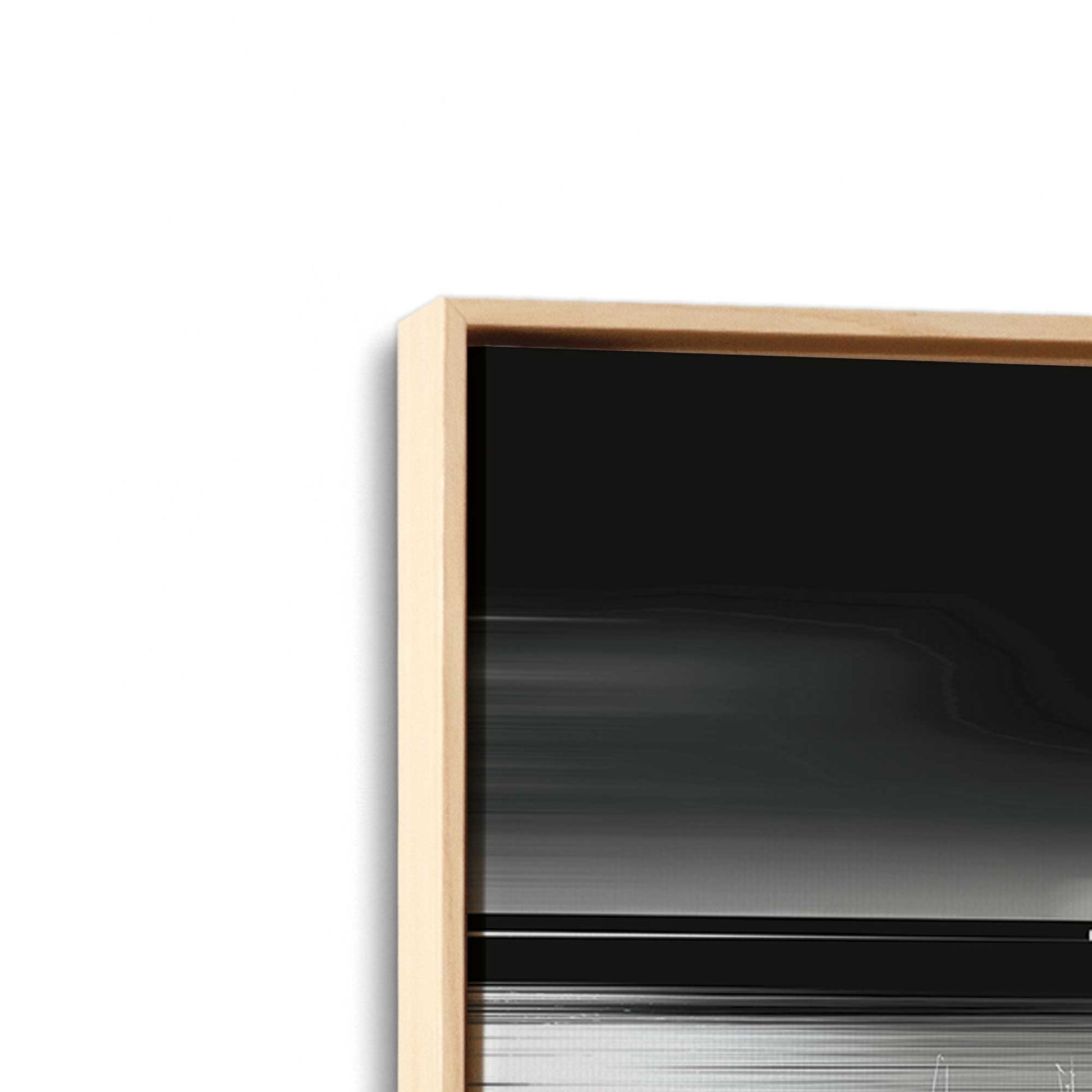 [Color:American Maple], Picture of art in a American Maple frame at an angle