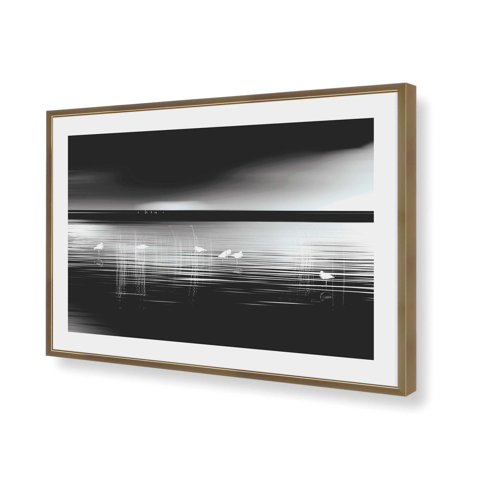 [Color:Brushed Gold], Picture of art in a Brushed Gold frame of the corner