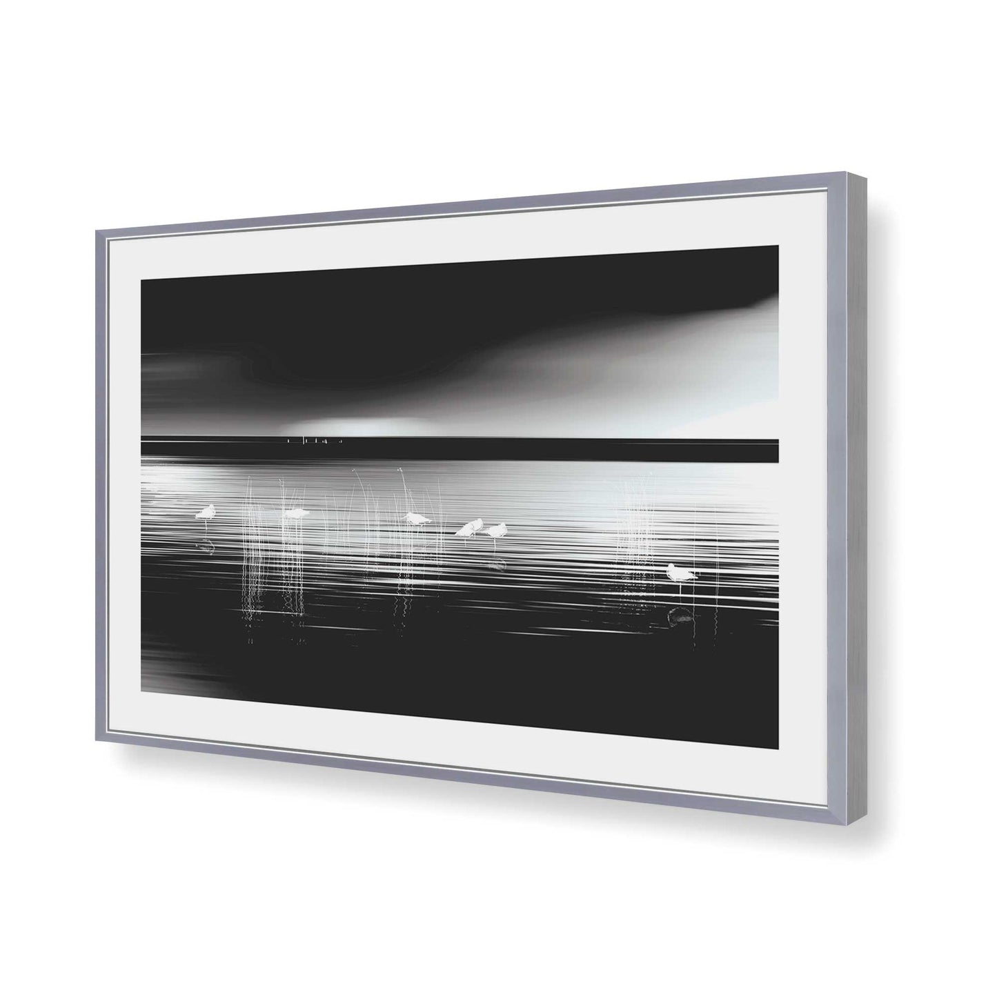 [Color:Polished Chrome], Picture of art in a Polished Chrome frame of the corner