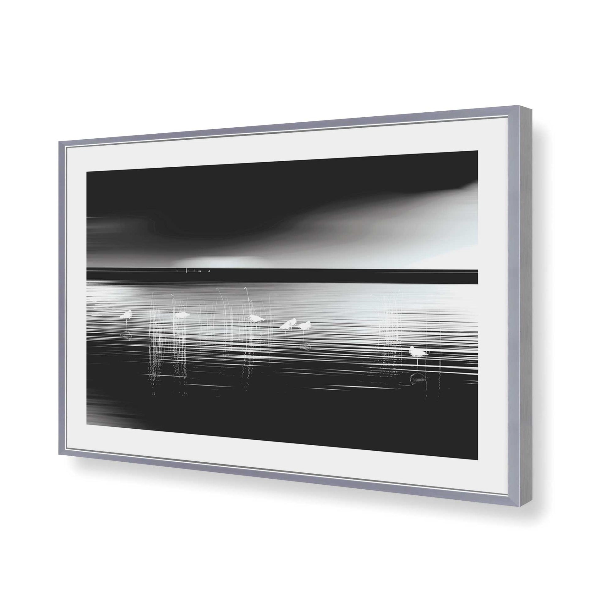 [Color:Polished Chrome], Picture of art in a Polished Chrome frame of the corner