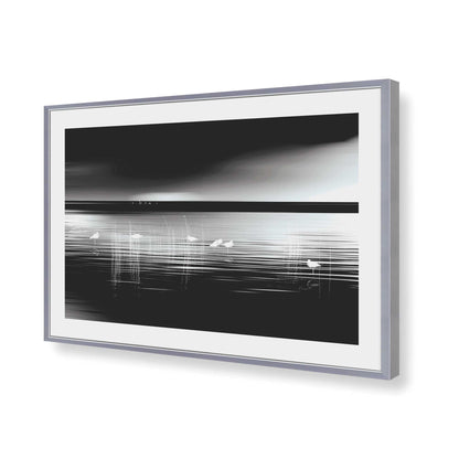 [Color:Polished Chrome], Picture of art in a Polished Chrome frame of the corner