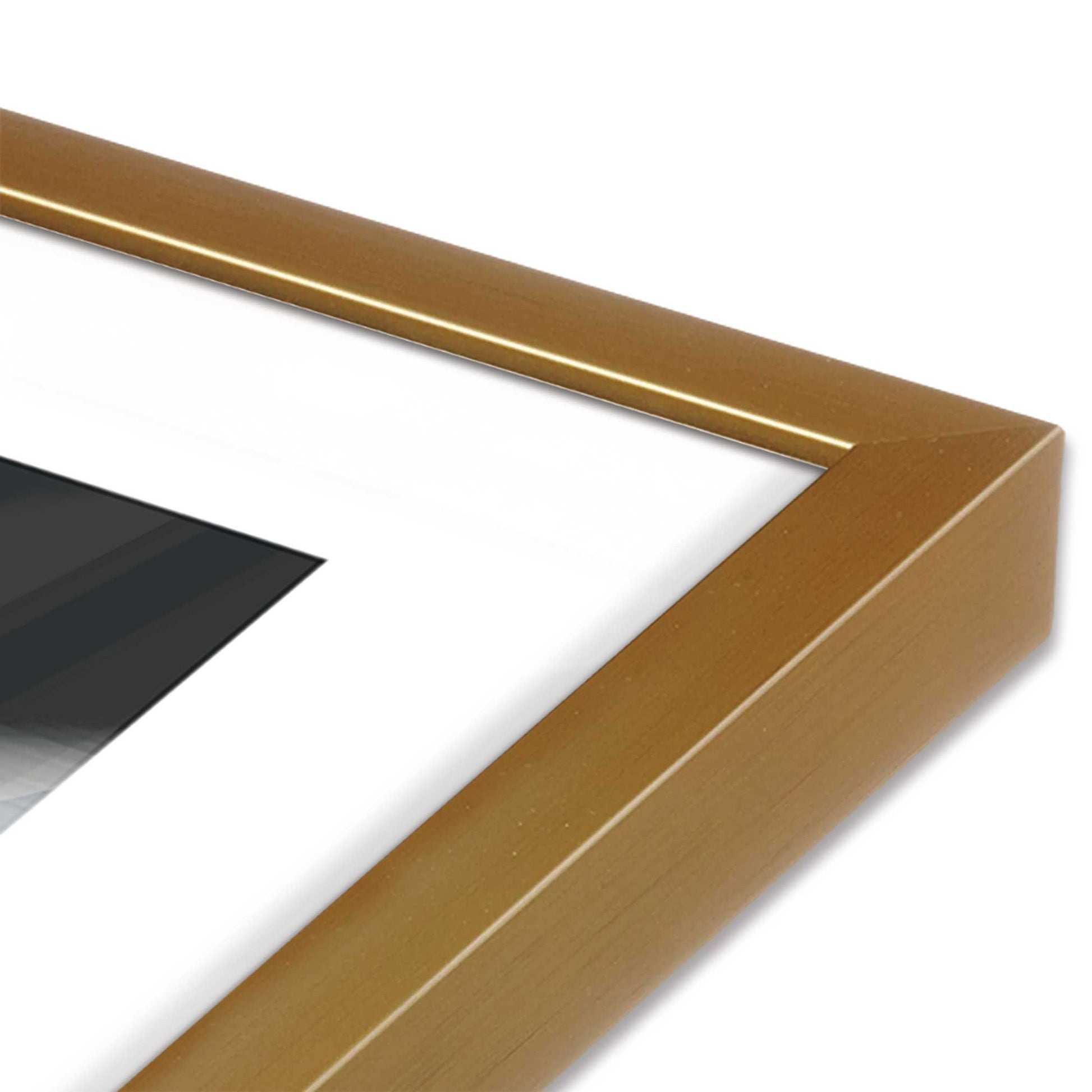 [Color:Polished Gold], Picture of art in a Polished Gold frame at an angle
