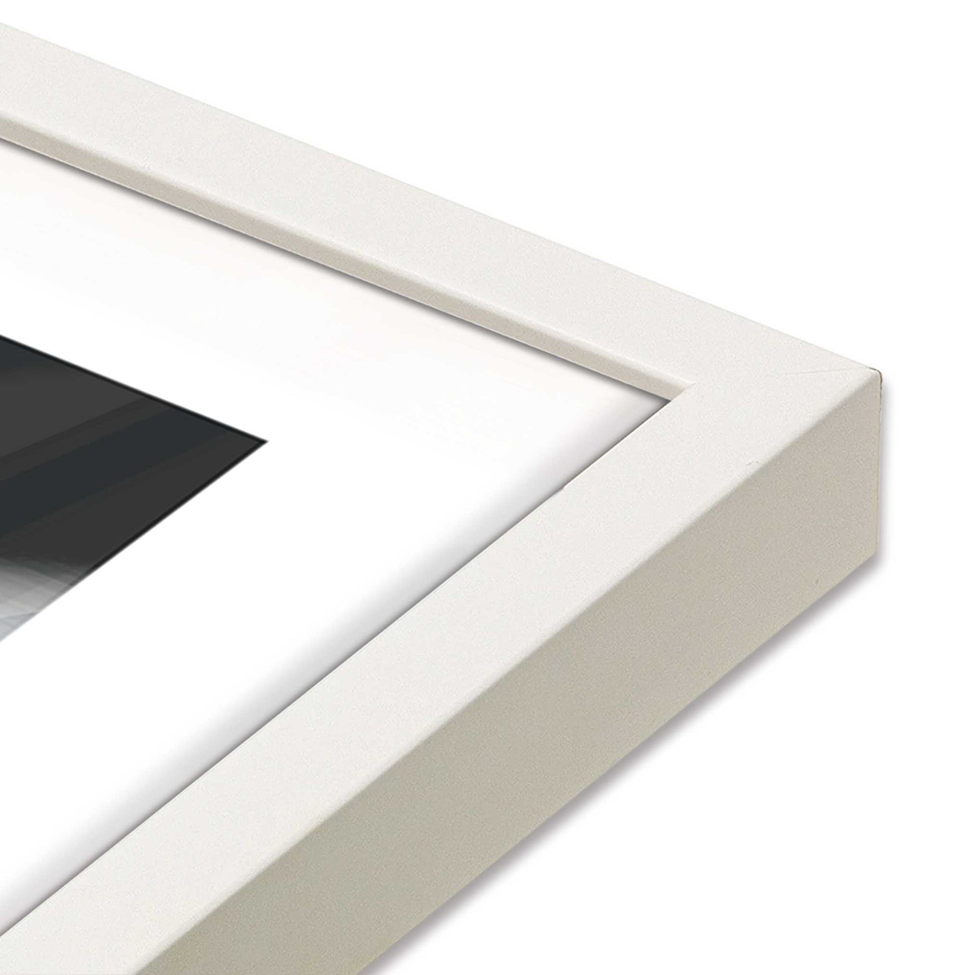 [Color:Opaque White], Picture of art in a Opaque White frame at an angle