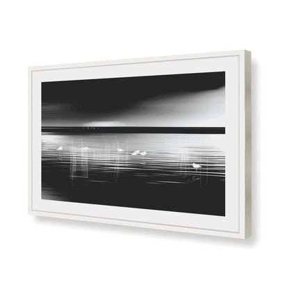 [Color:Opaque White], Picture of art in a Opaque White frame of the corner