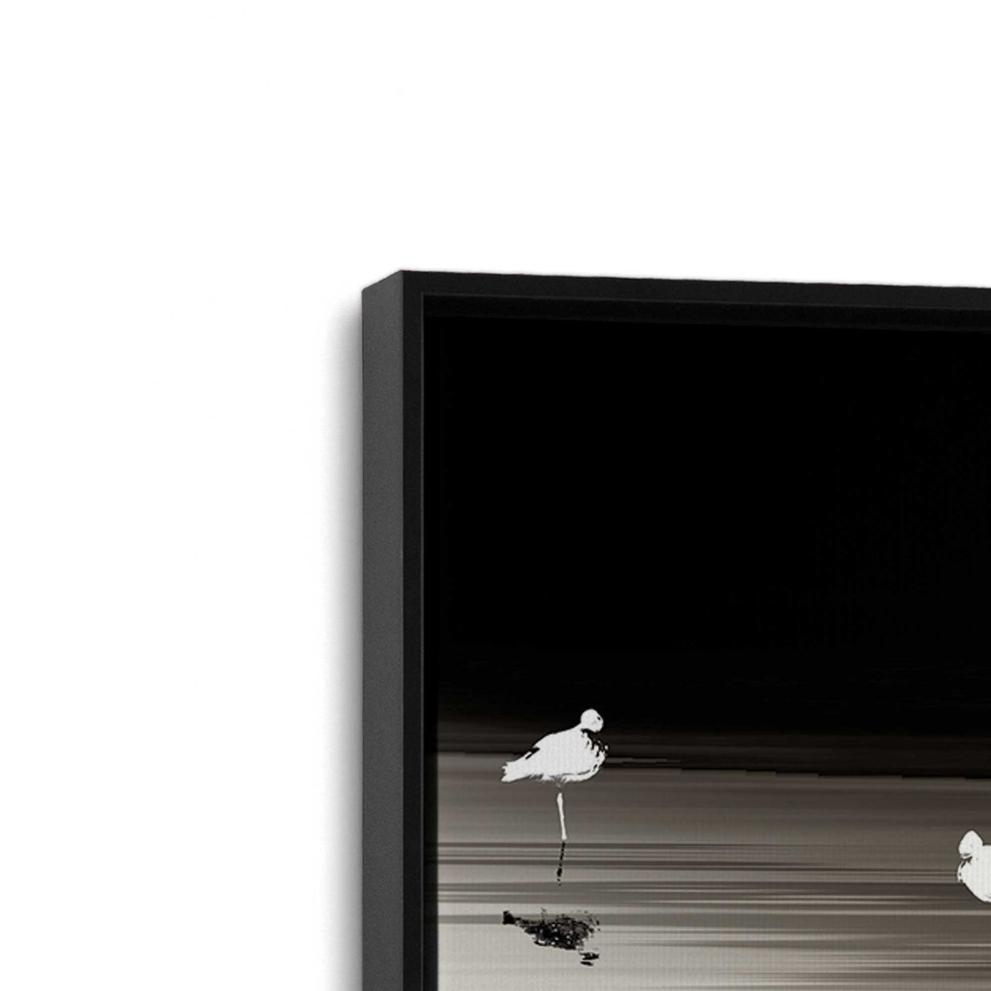 [Color:Satin Black], Picture of art in a Satin Black frame at an angle