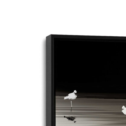 [Color:Satin Black], Picture of art in a Satin Black frame at an angle
