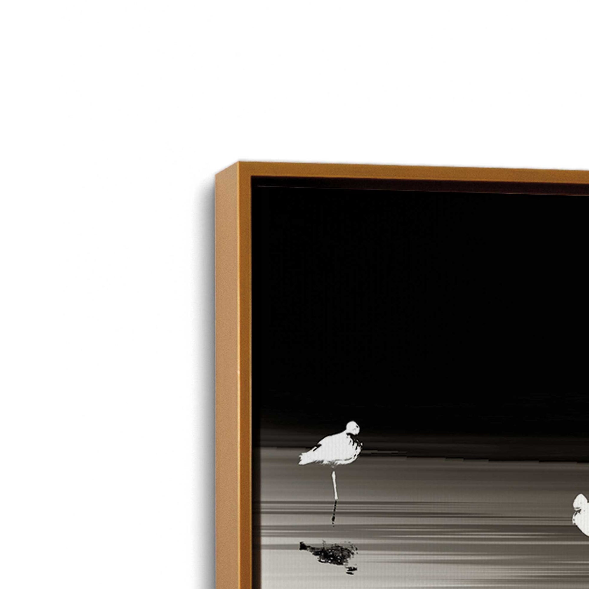 [Color:Polished Gold], Picture of art in a Polished Gold frame at an angle