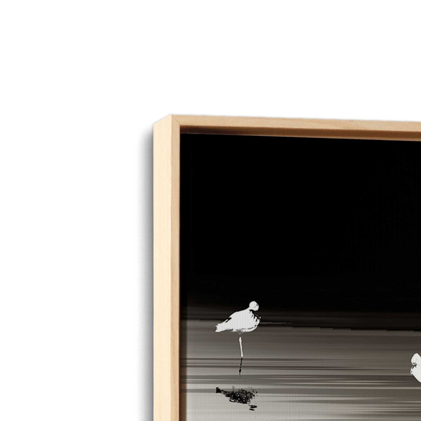 [Color:American Maple], Picture of art in a American Maple frame at an angle