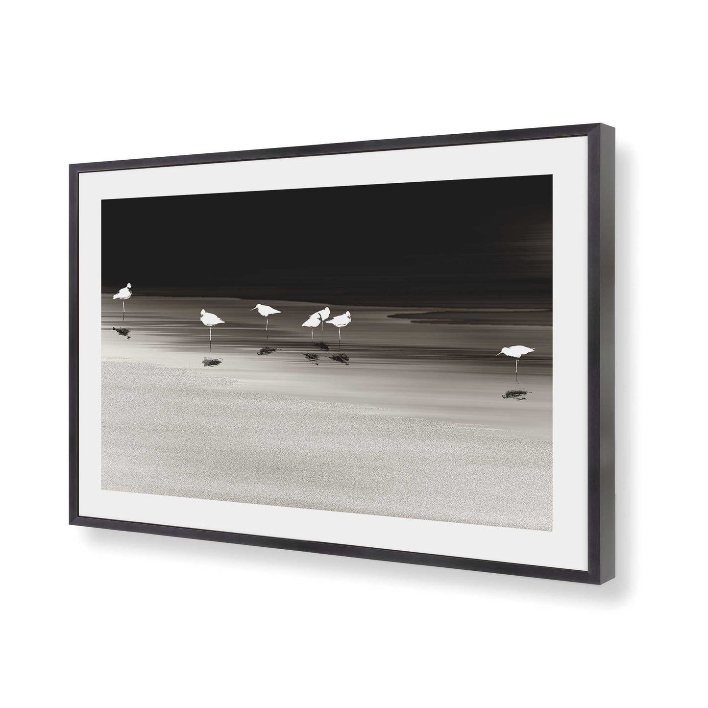[Color:Weathered Zinc], Picture of art in a Weathered Zinc frame of the corner