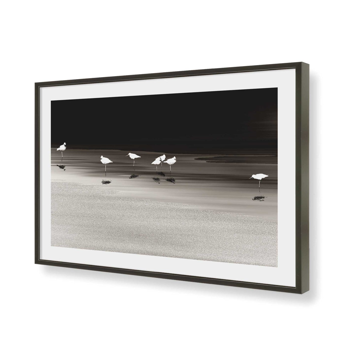 [Color:Satin Black], Picture of art in a Satin Black frame of the corner