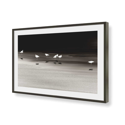[Color:Satin Black], Picture of art in a Satin Black frame of the corner