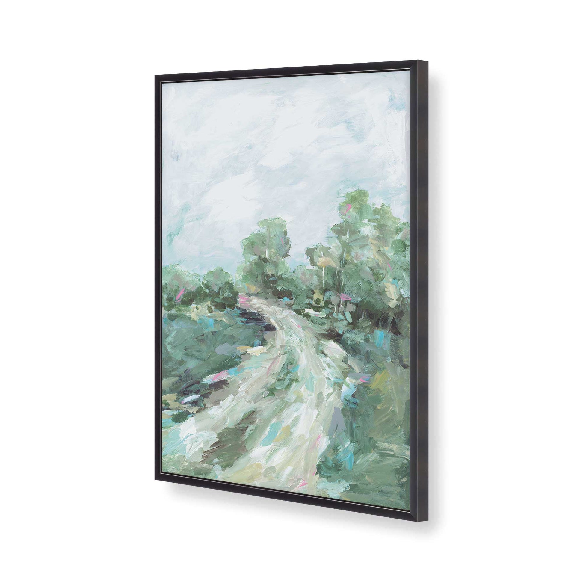 [Color:Weathered Zinc], Picture of art in a Weathered Zinc frame of the corner
