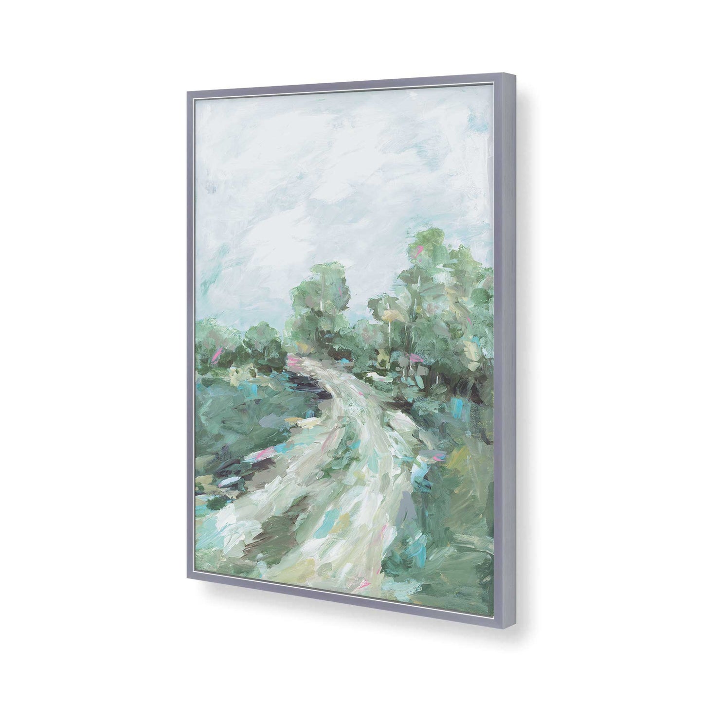 [Color:Polished Chrome], Picture of art in a Polished Chrome frame of the corner