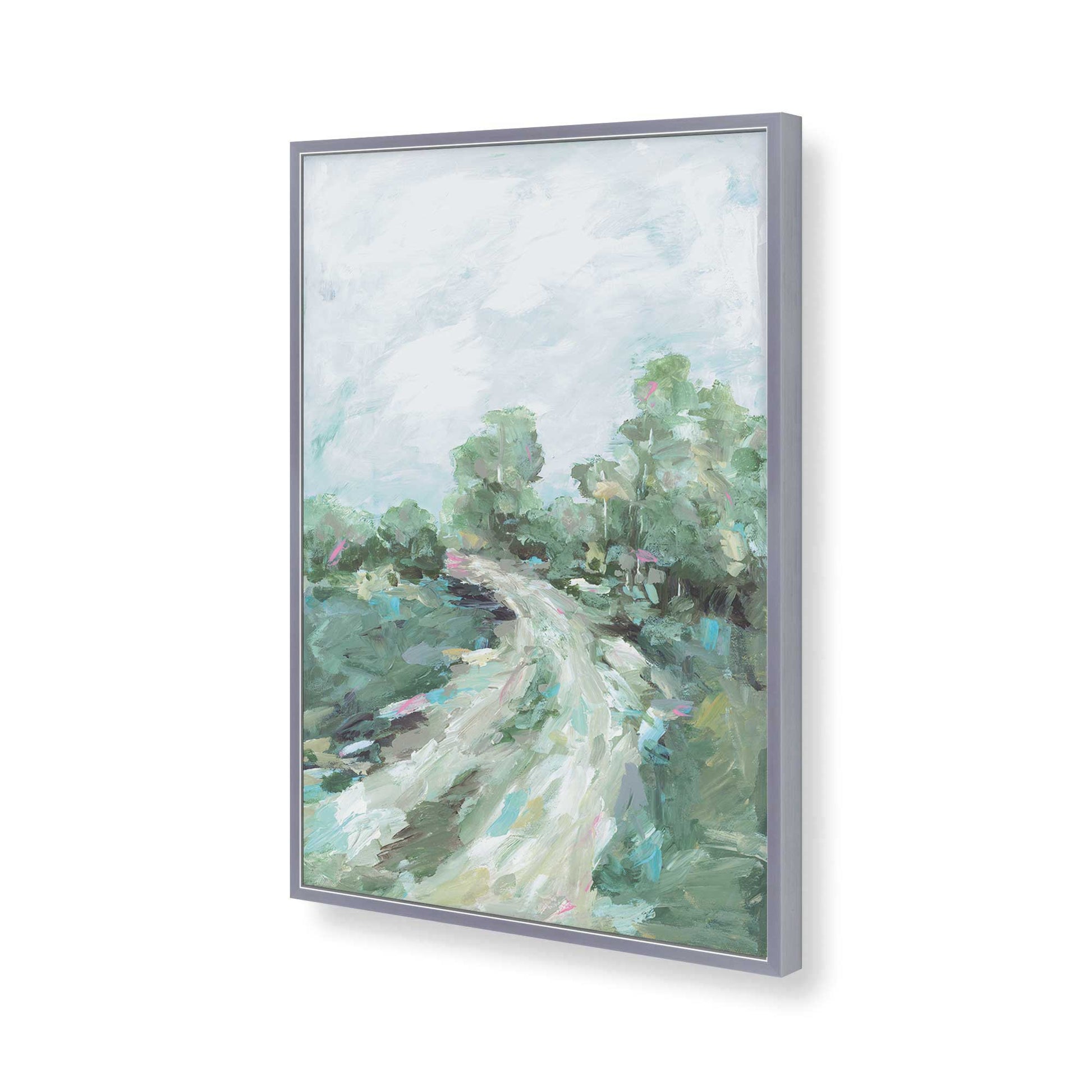 [Color:Polished Chrome], Picture of art in a Polished Chrome frame of the corner