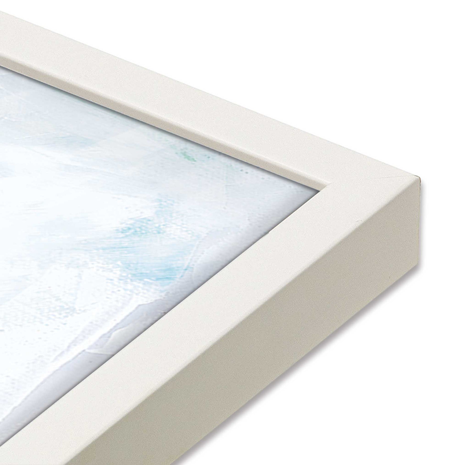 [Color:Opaque White], Picture of art in a Opaque White frame at an angle