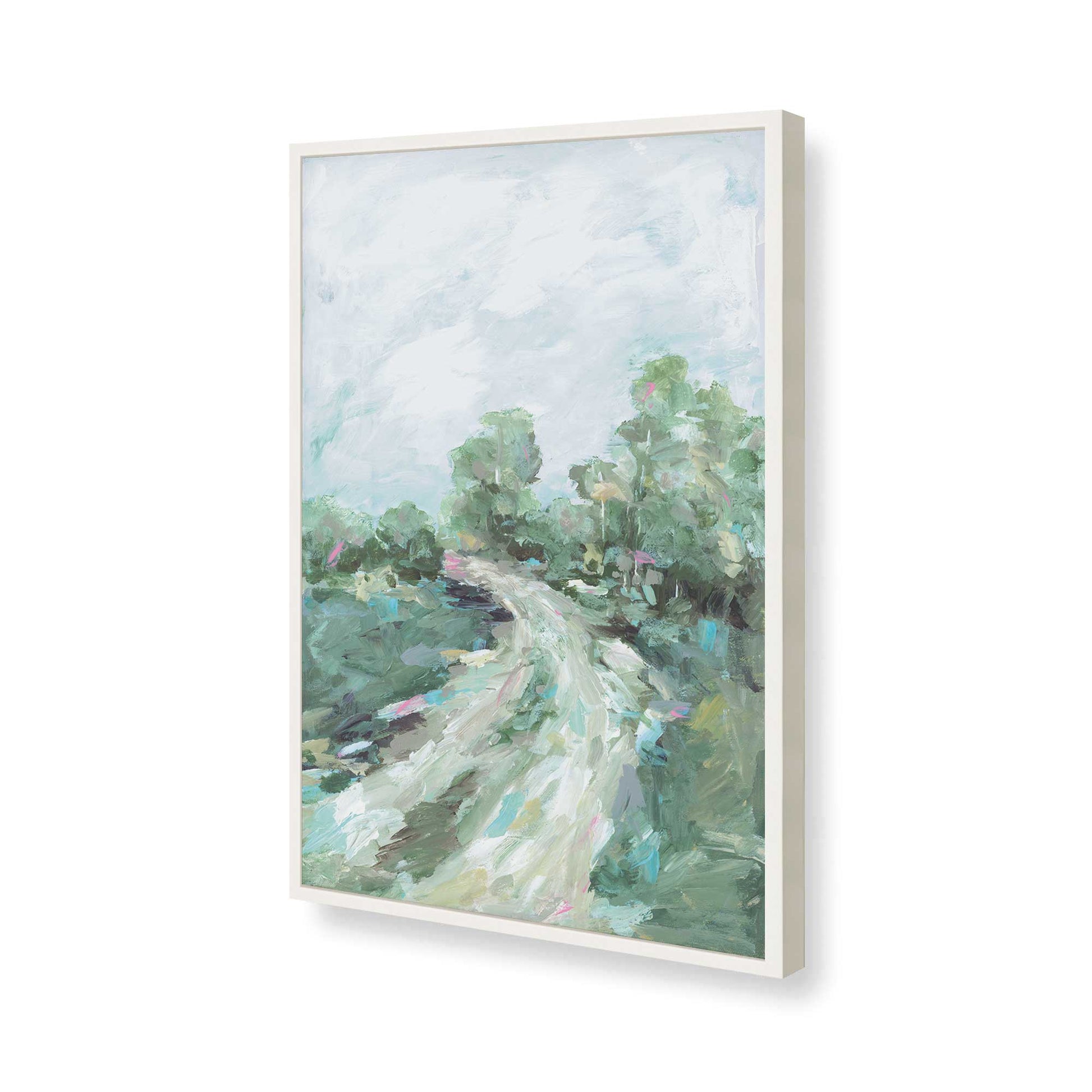[Color:Opaque White], Picture of art in a Opaque White frame of the corner