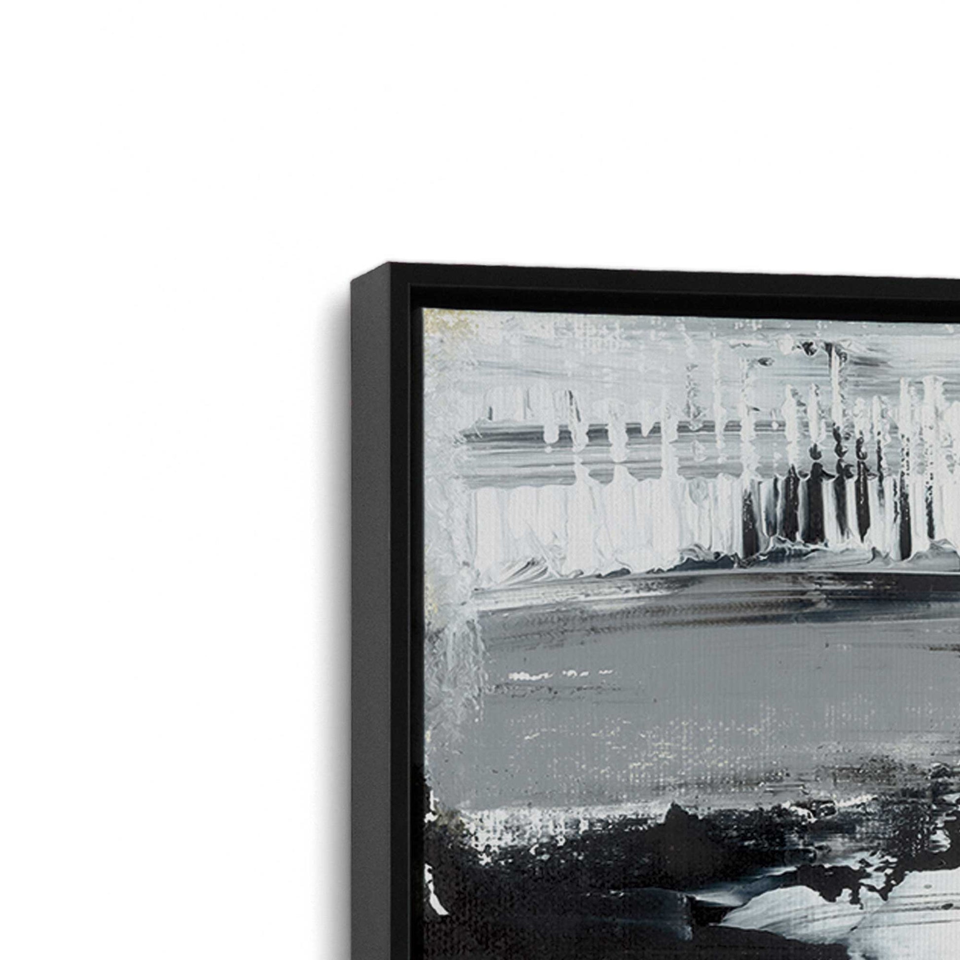 [Color:Satin Black], Picture of art in a Satin Black frame at an angle