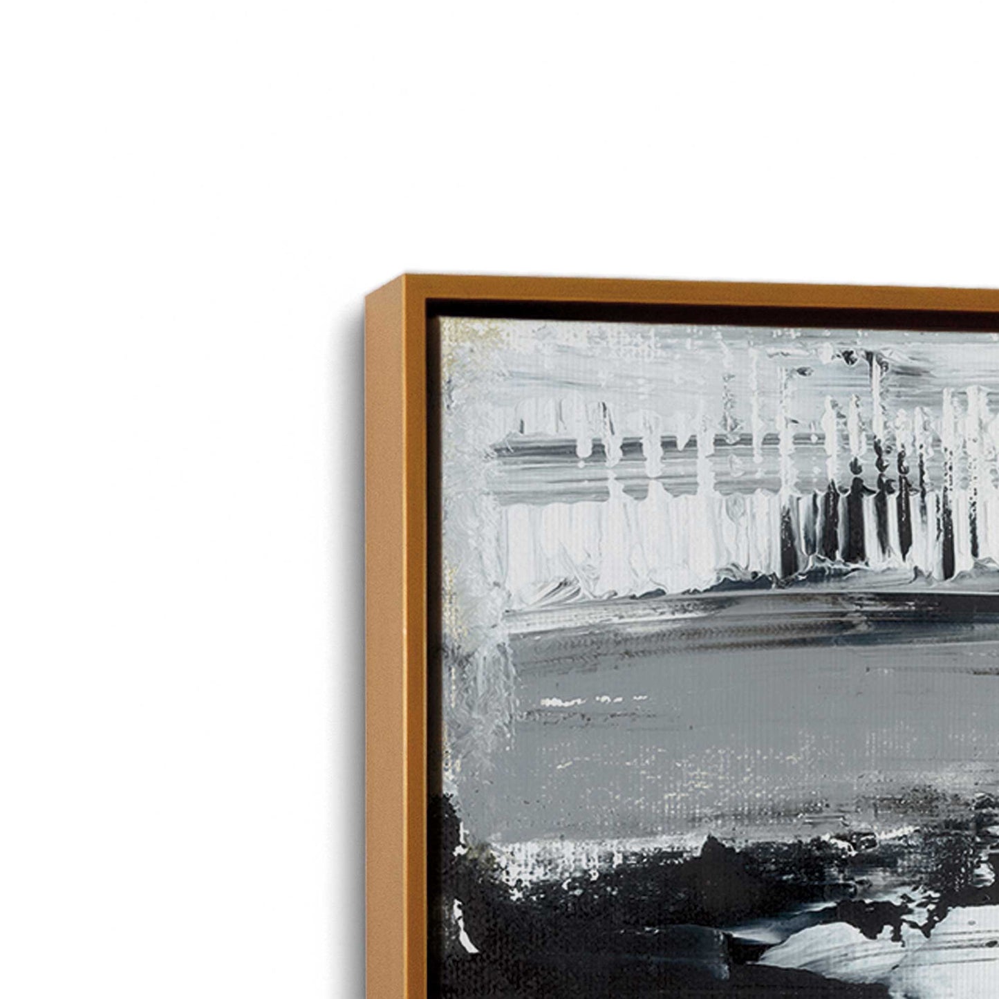 [Color:Polished Gold], Picture of art in a Polished Gold frame at an angle