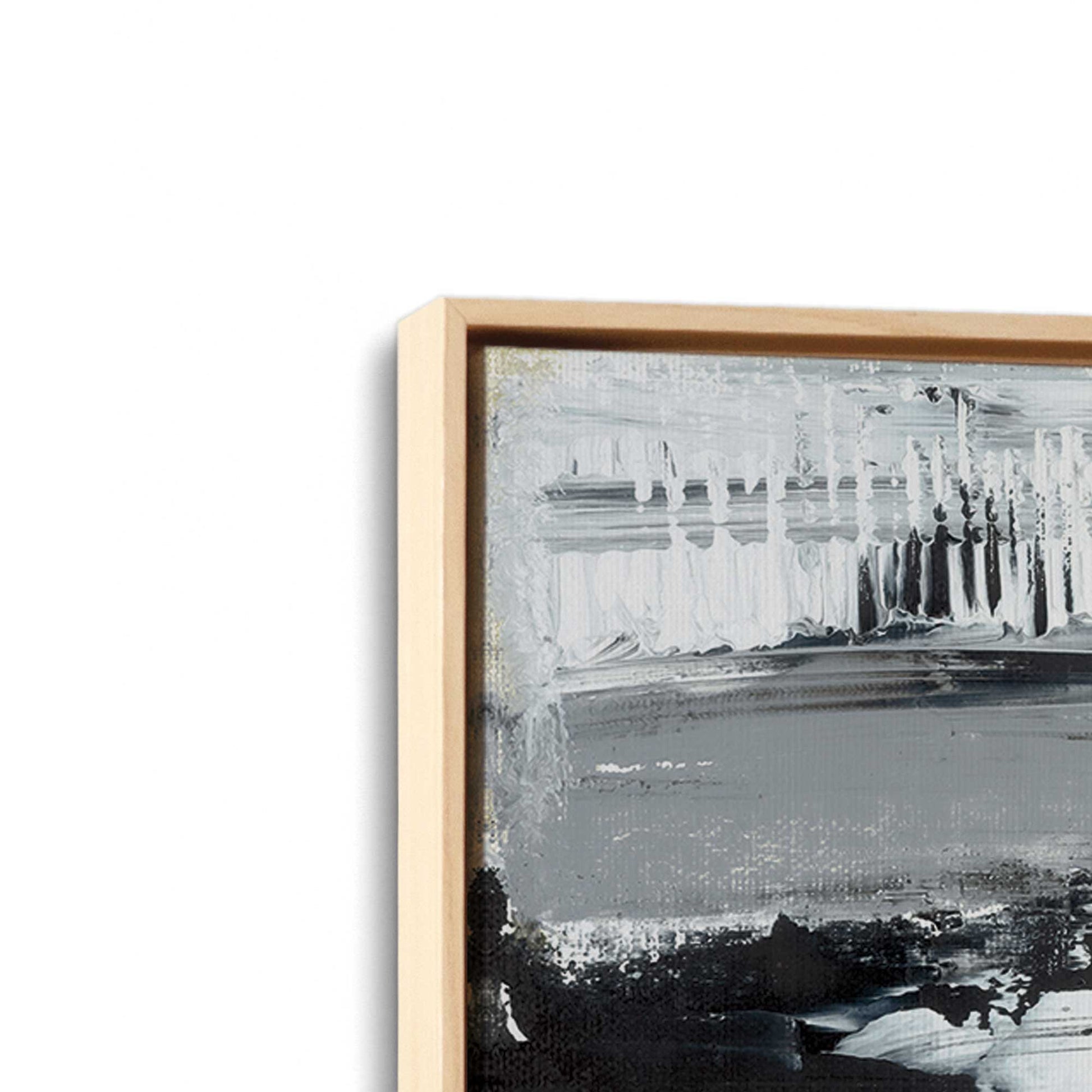 [Color:American Maple], Picture of art in a American Maple frame at an angle