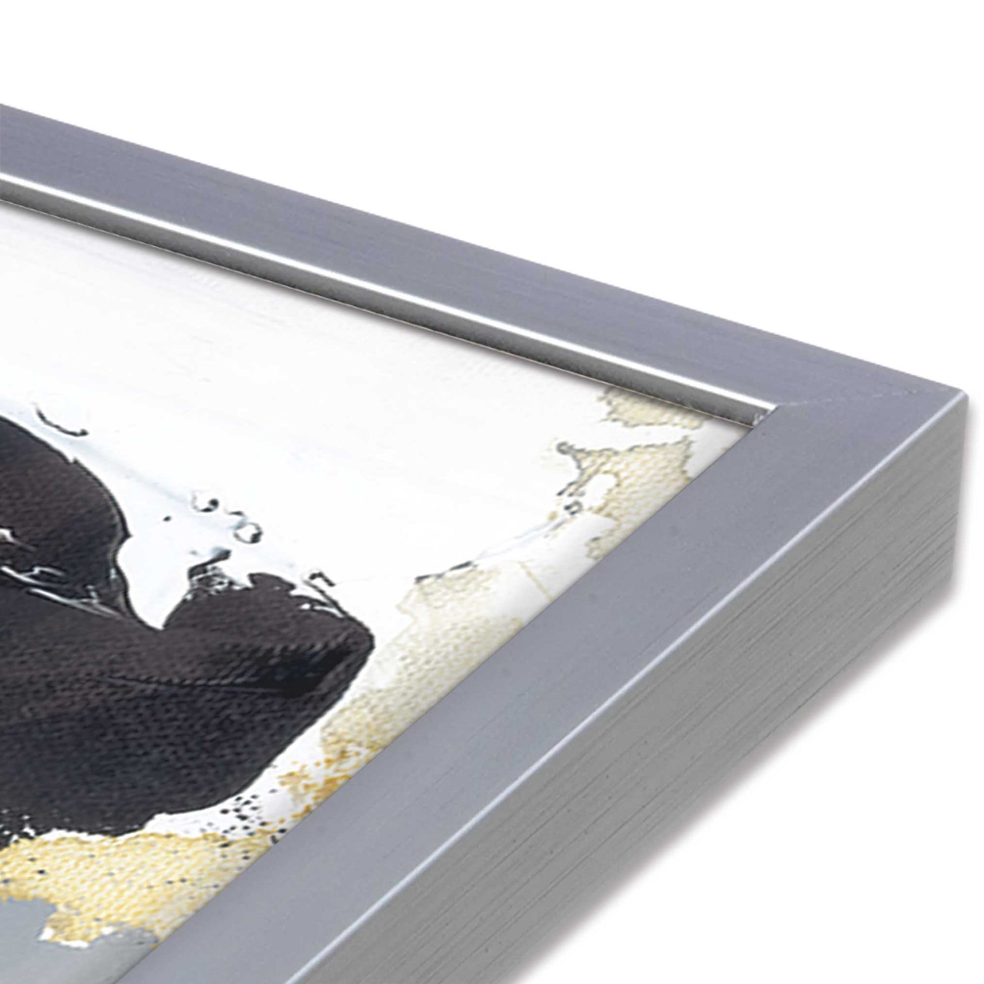 [Color:Polished Chrome], Picture of art in a Polished Chrome frame at an angle