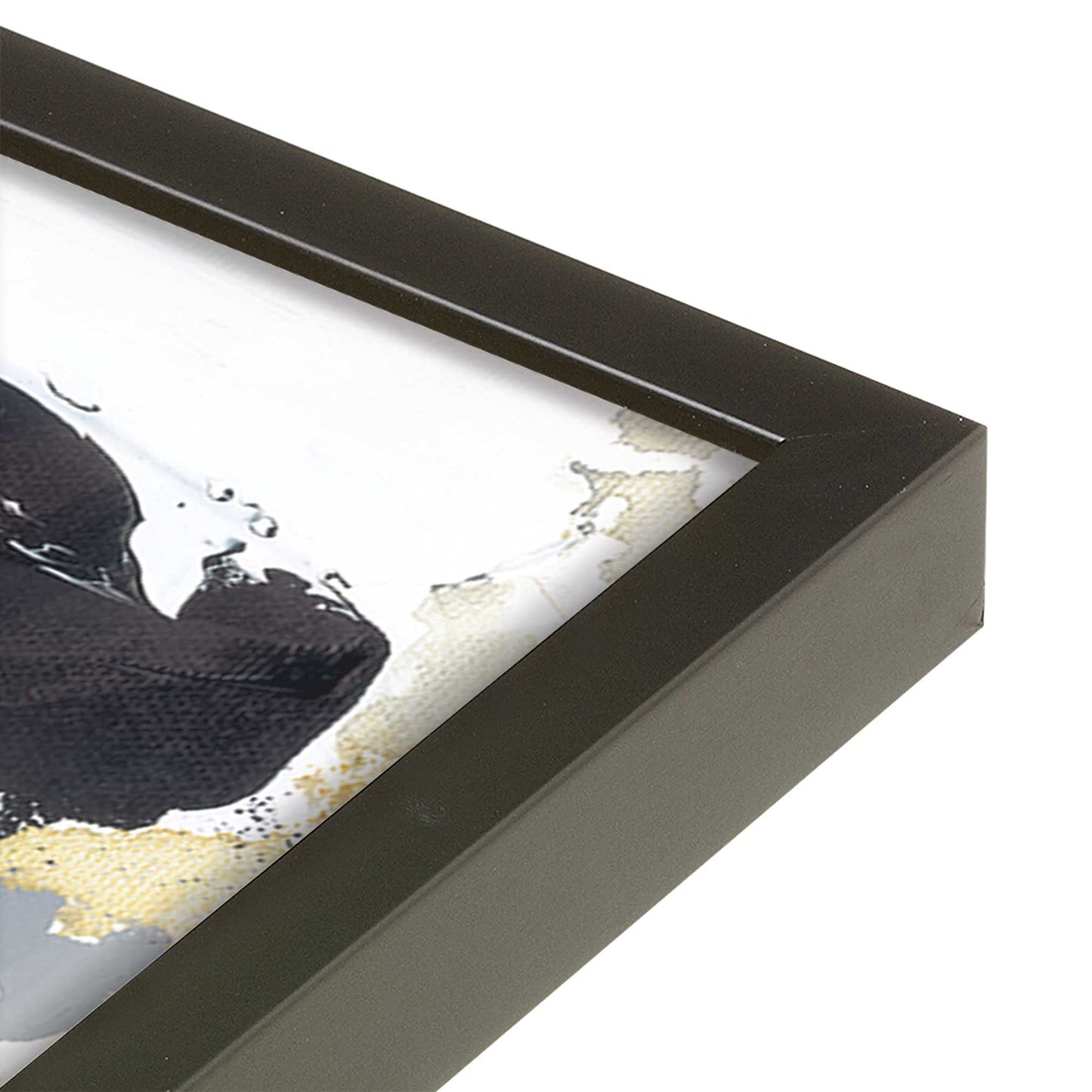 [Color:Satin Black], Picture of art in a Satin Black frame at an angle