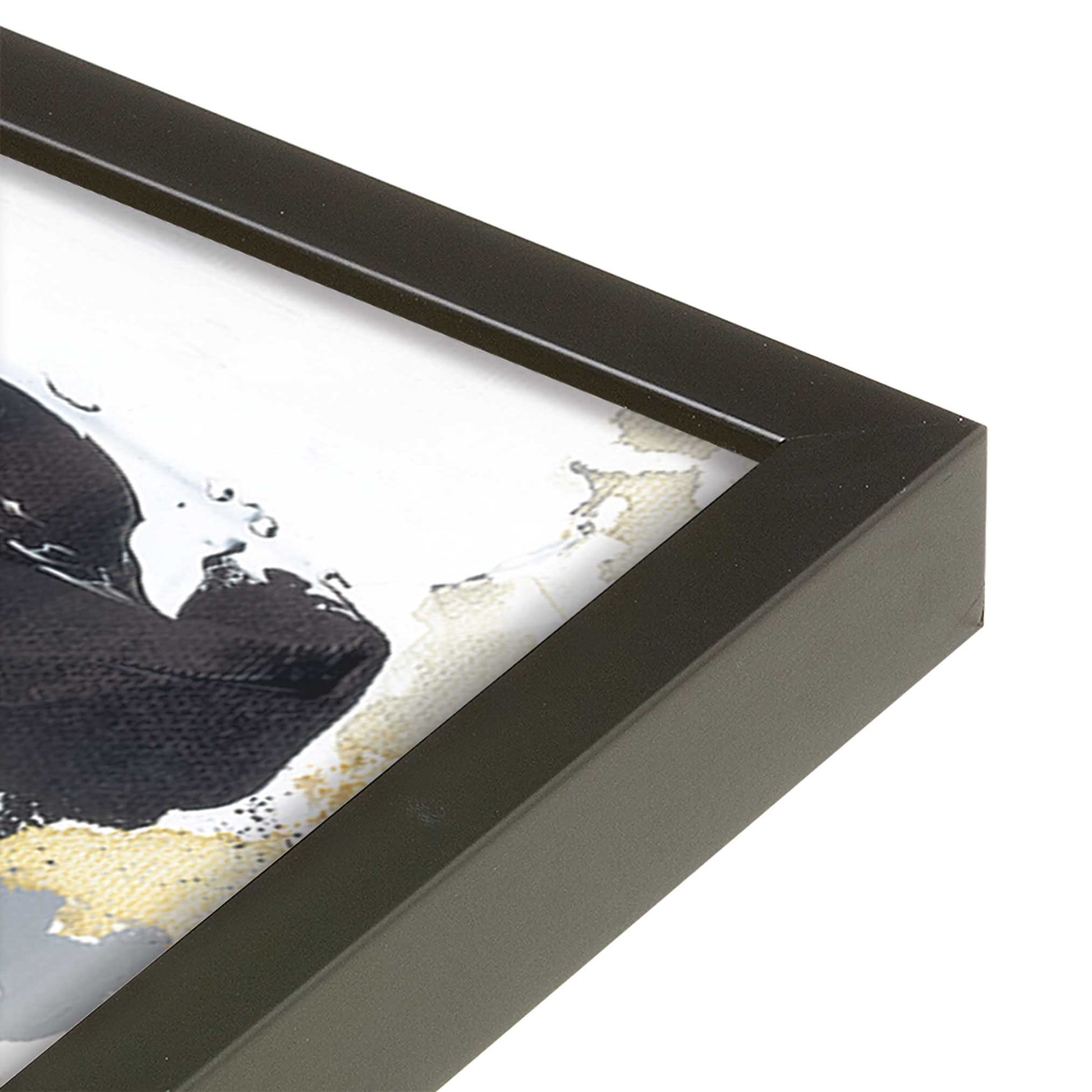 [Color:Satin Black], Picture of art in a Satin Black frame at an angle