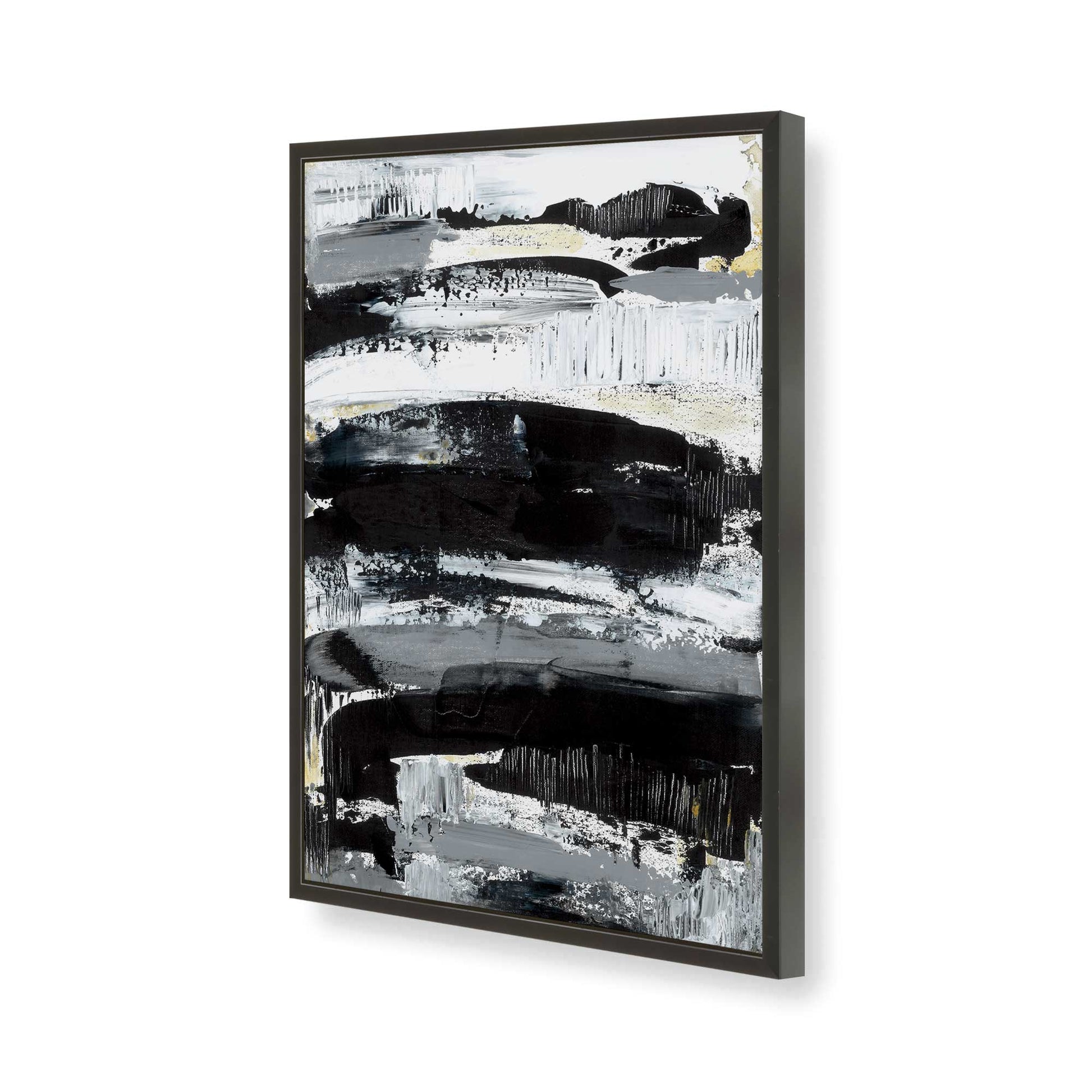 [Color:Satin Black], Picture of art in a Satin Black frame of the corner