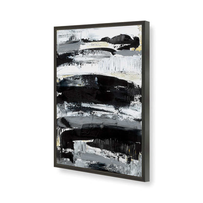 [Color:Satin Black], Picture of art in a Satin Black frame of the corner