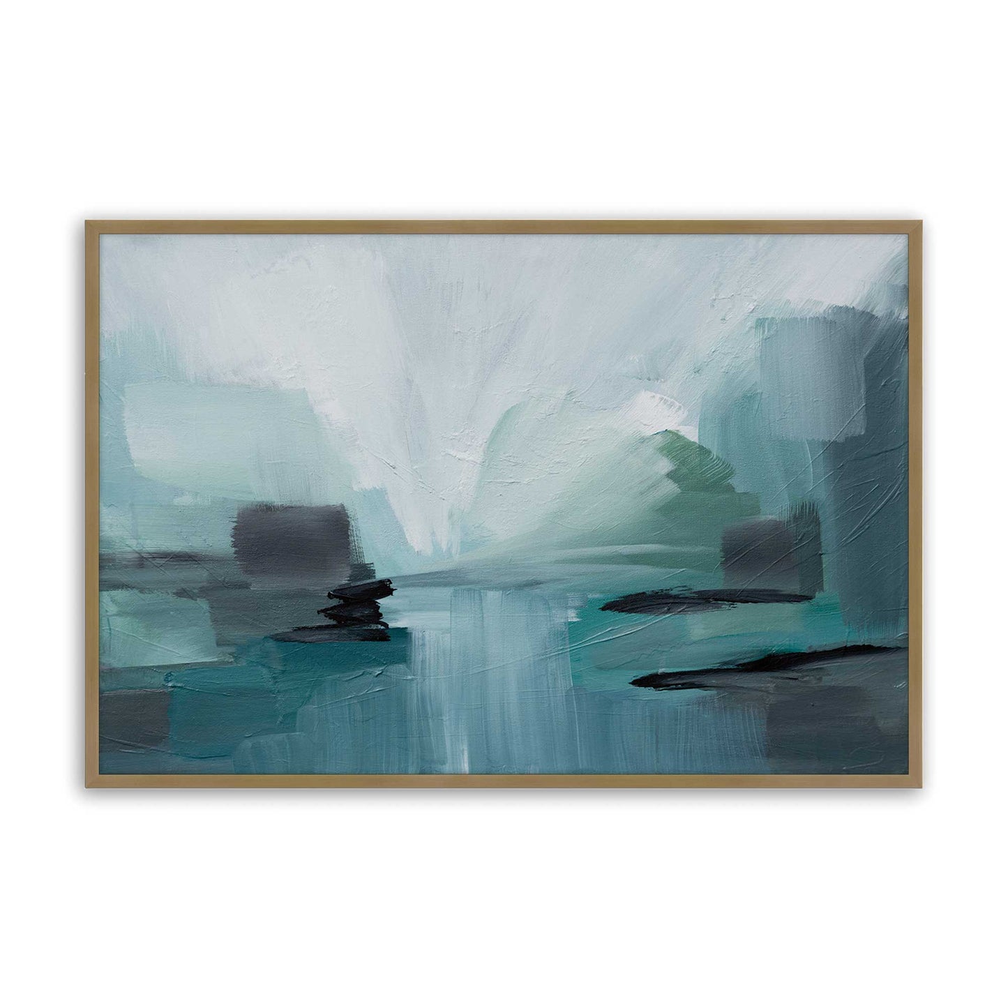 [Color:Brushed Gold], Picture of art in a Brushed Gold frame