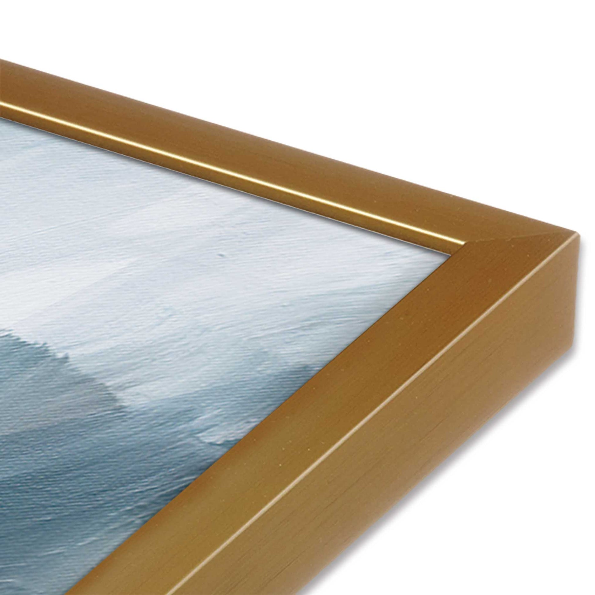 [Color:Polished Gold], Picture of art in a Polished Gold frame at an angle