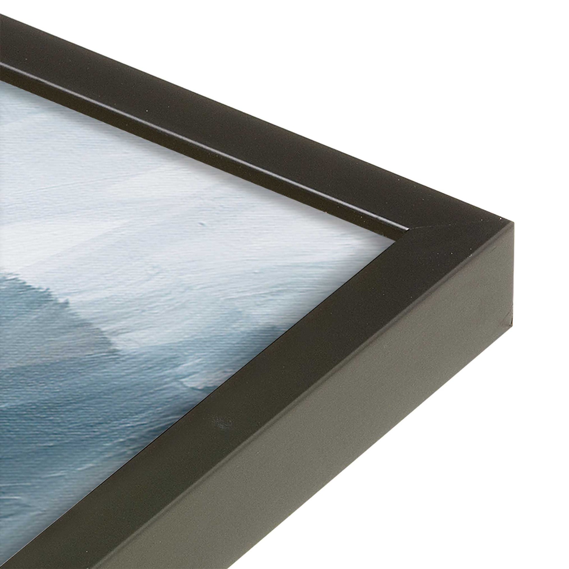 [Color:Satin Black], Picture of art in a Satin Black frame at an angle